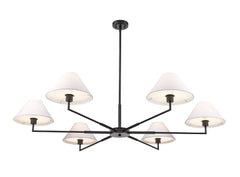 Leila 6 Light Chandelier Matte Black