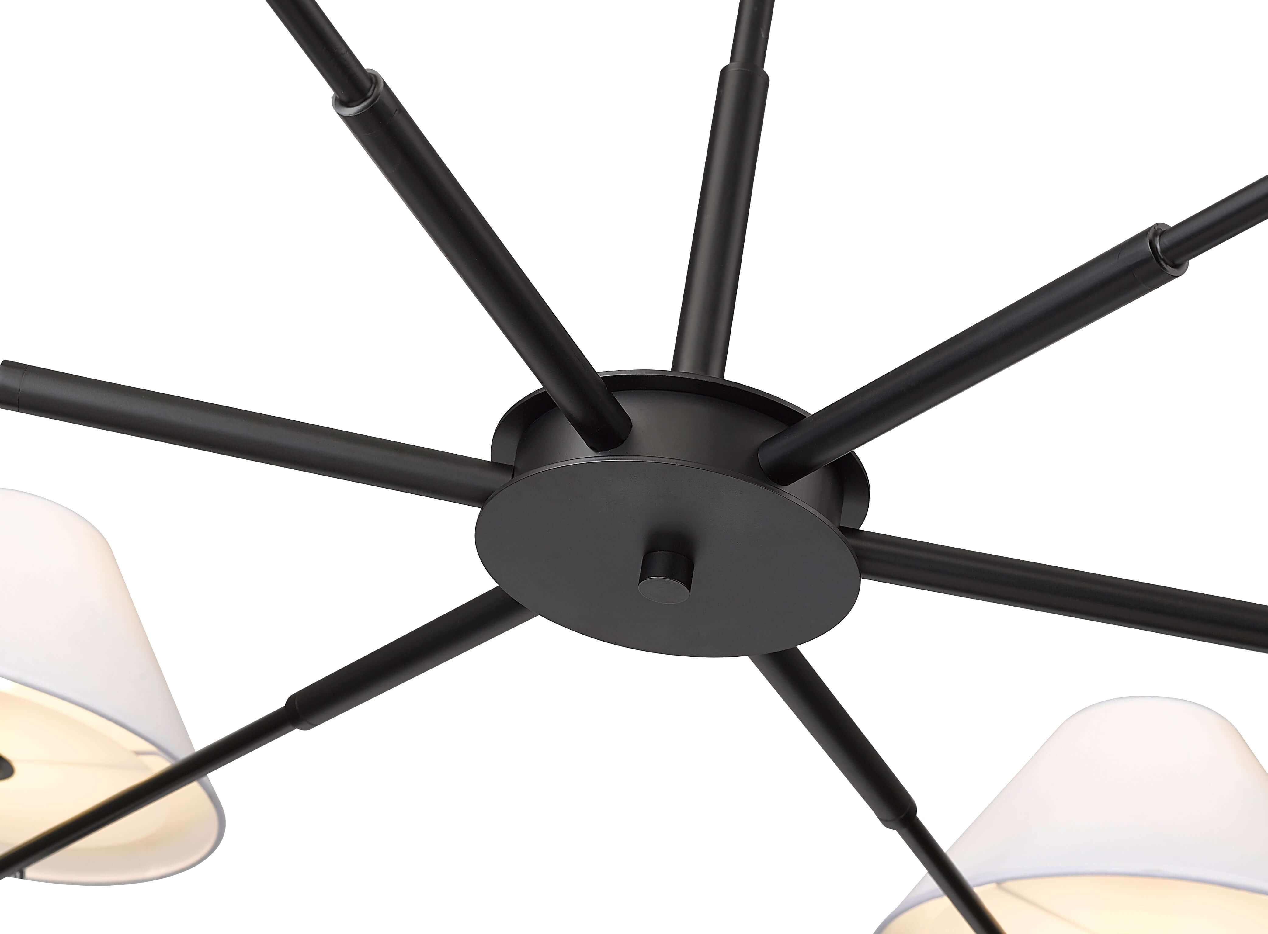 Leila 6 Light Chandelier Matte Black