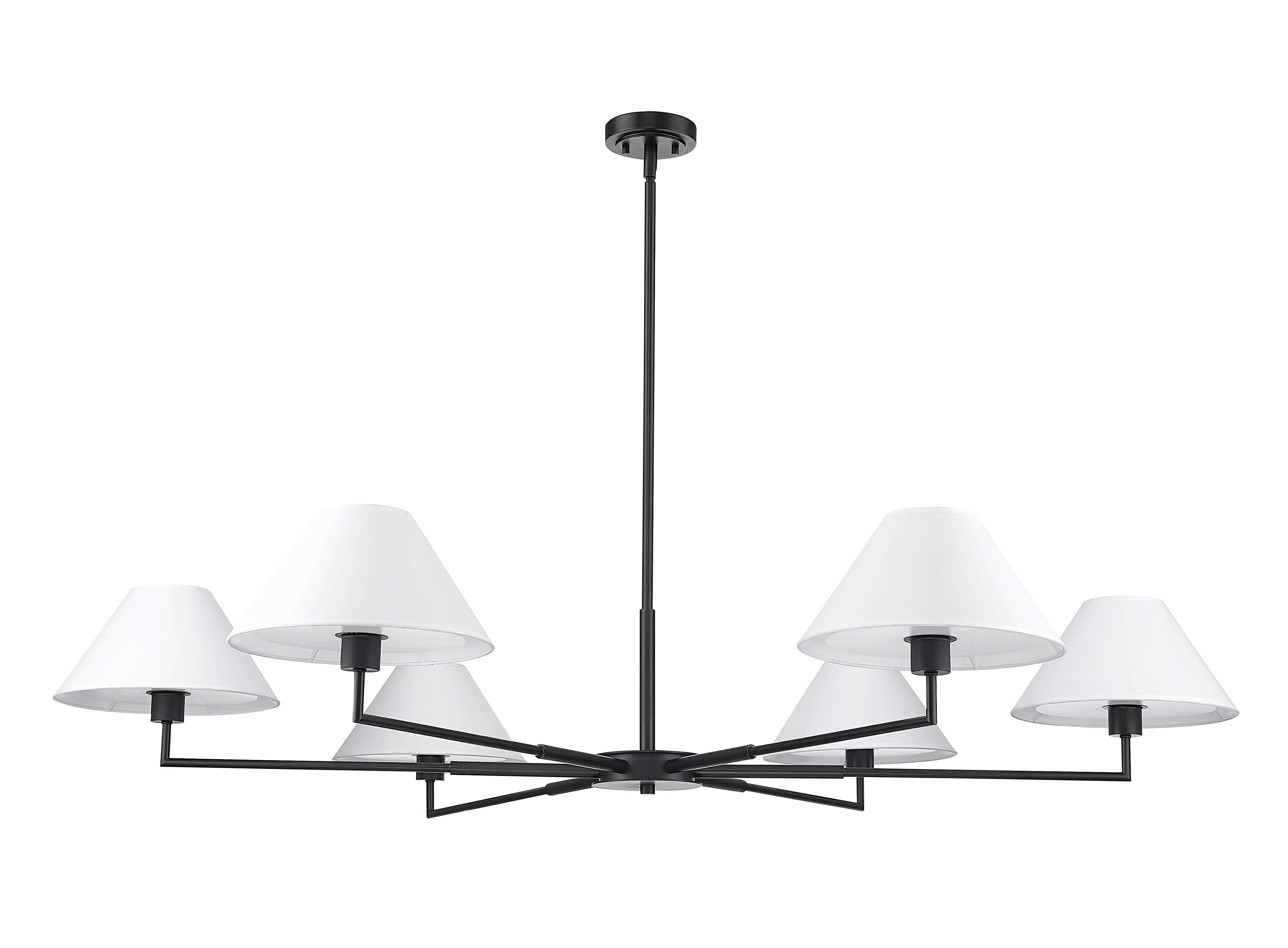 Leila 6 Light Chandelier Matte Black