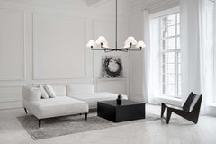 Leila 6 Light Chandelier Matte Black