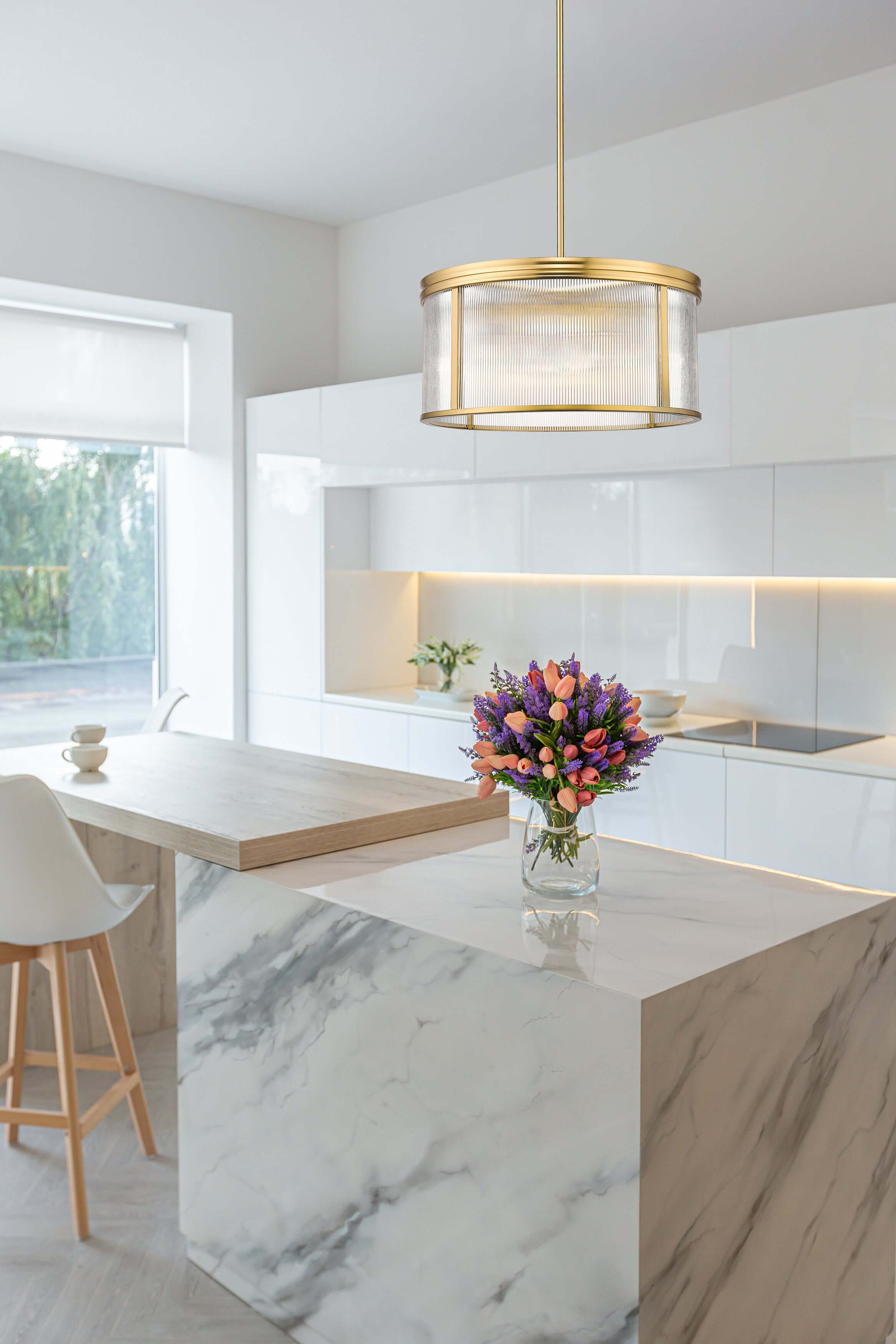 Carnaby 6 Light Chandelier Modern Gold