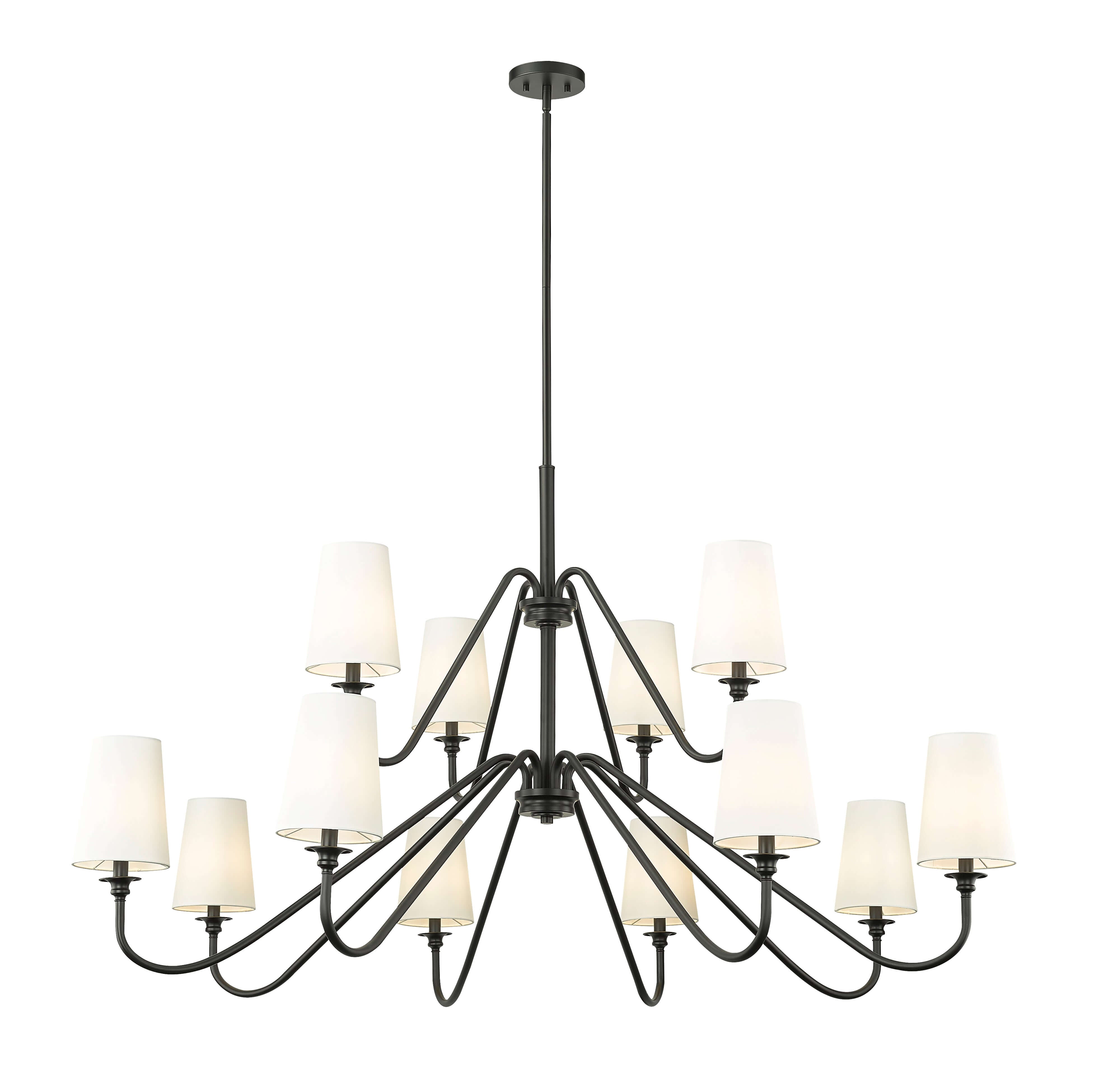 Gianna 12 Light Chandelier Matte Black