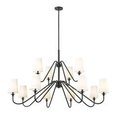 Gianna 12 Light Chandelier Matte Black