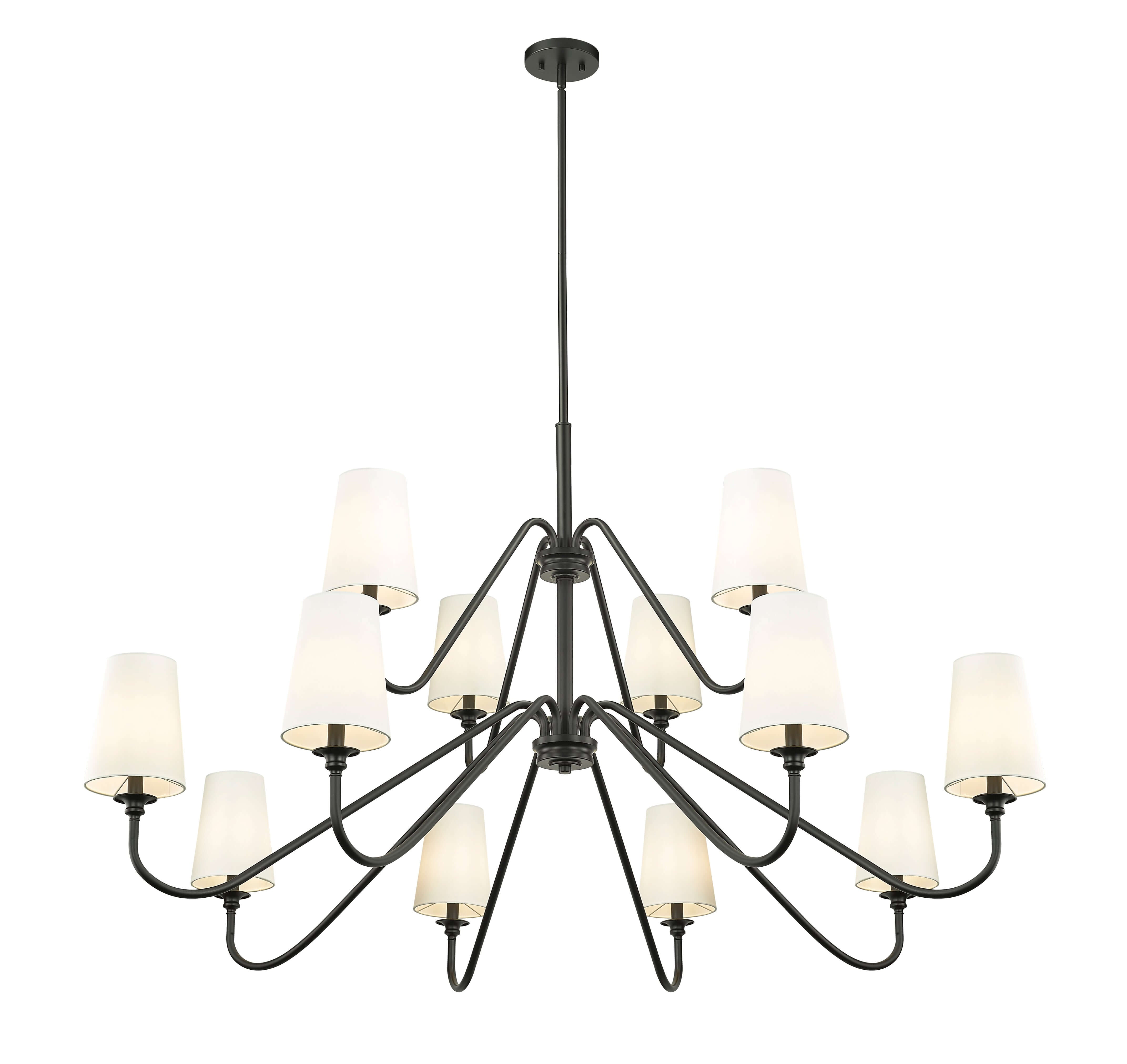 Gianna 12 Light Chandelier Matte Black