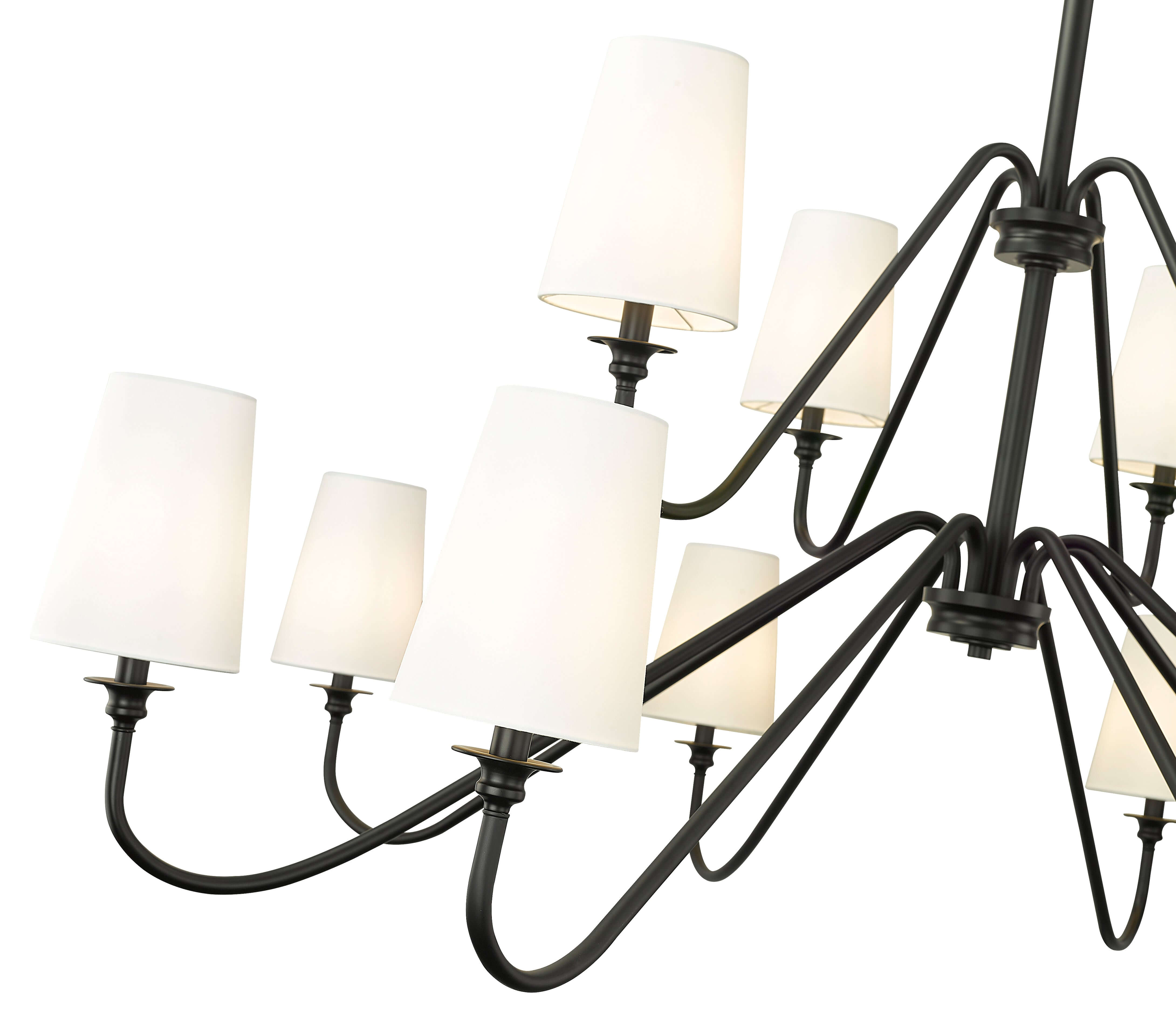 Gianna 12 Light Chandelier Matte Black