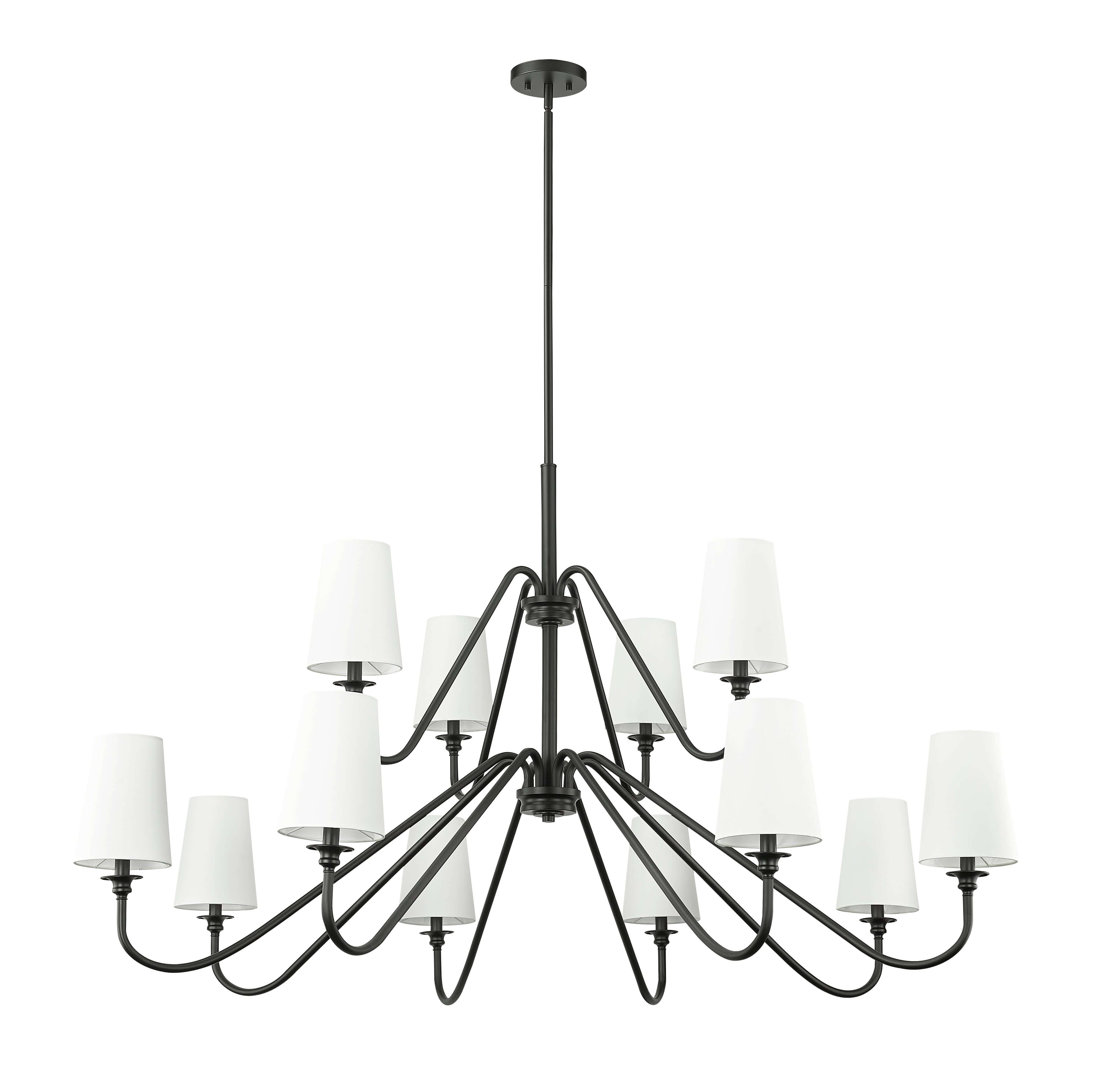 Gianna 12 Light Chandelier Matte Black
