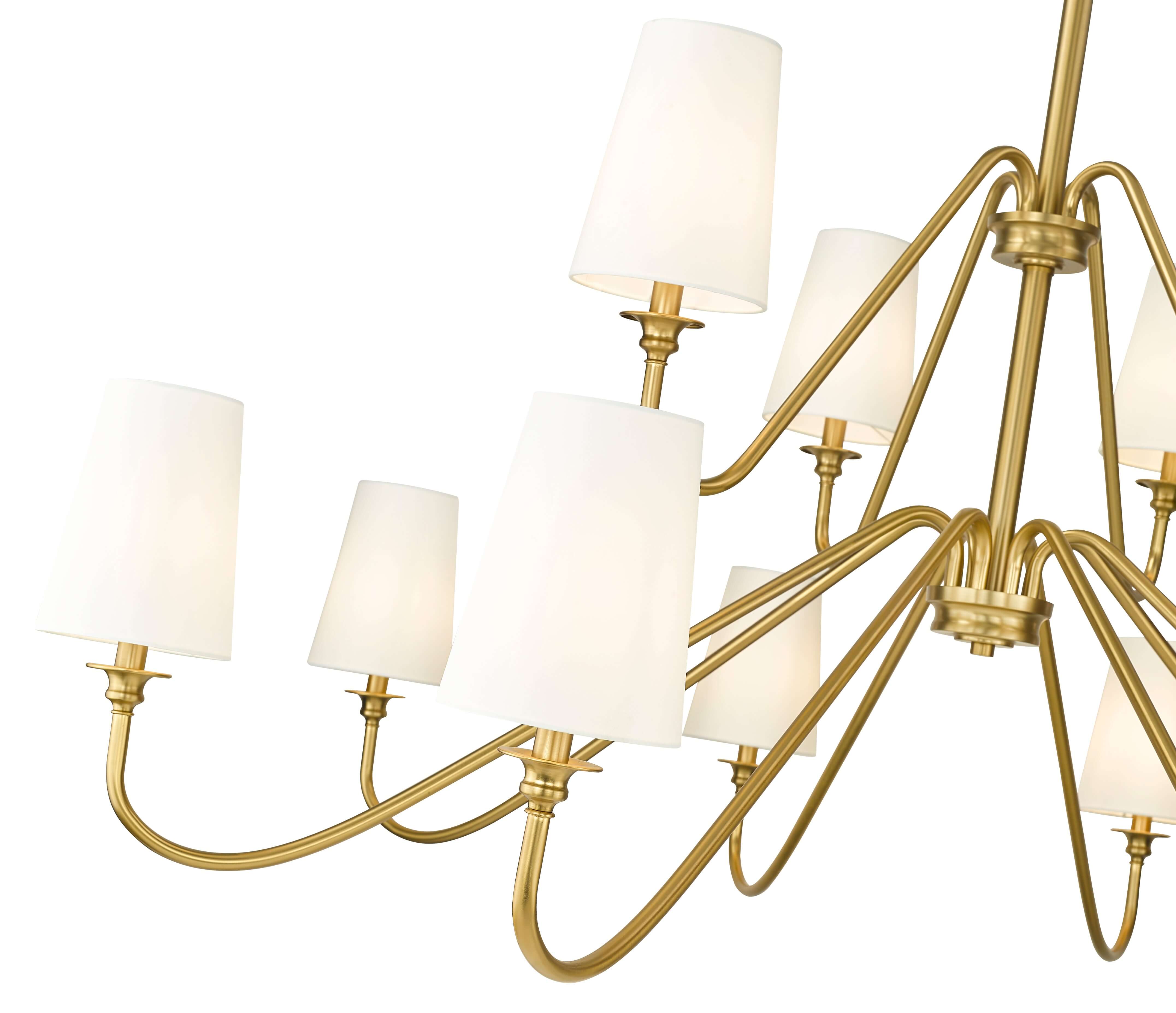 Gianna 12 Light Chandelier Modern Gold