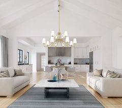 Gianna 12 Light Chandelier Modern Gold