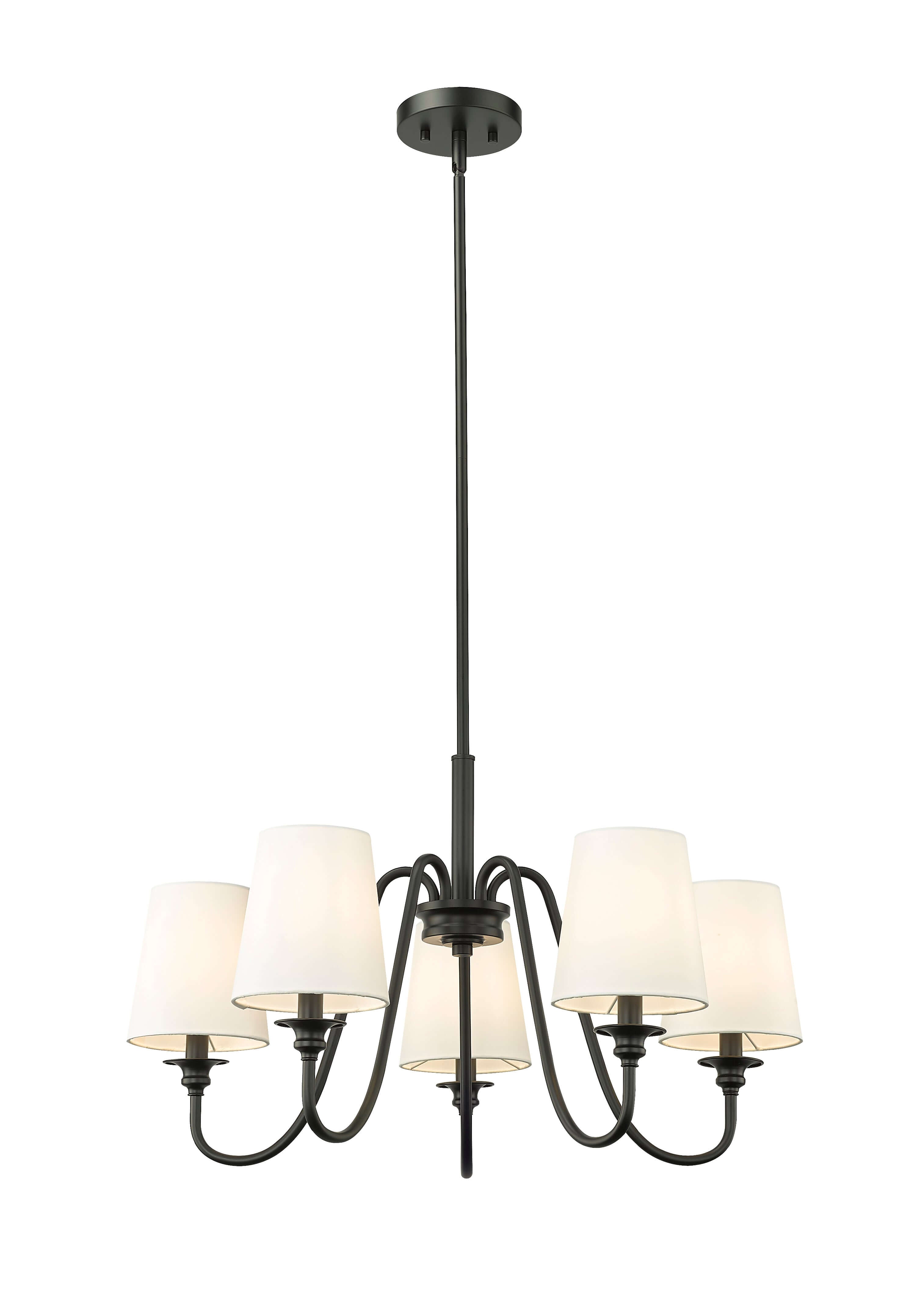 Gianna 5 Light Chandelier Matte Black