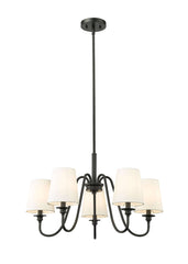 Gianna 5 Light Chandelier Matte Black