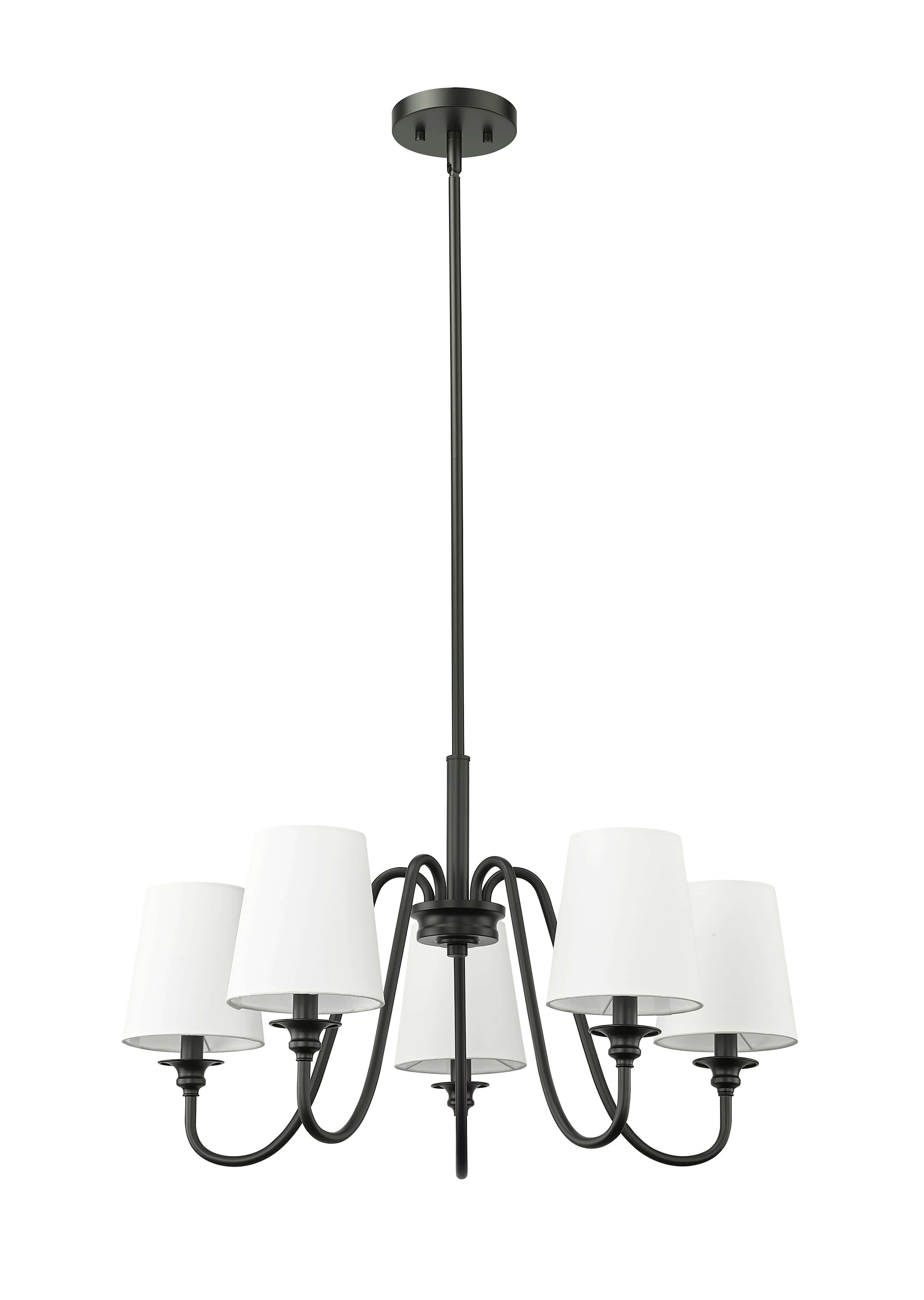 Gianna 5 Light Chandelier Matte Black
