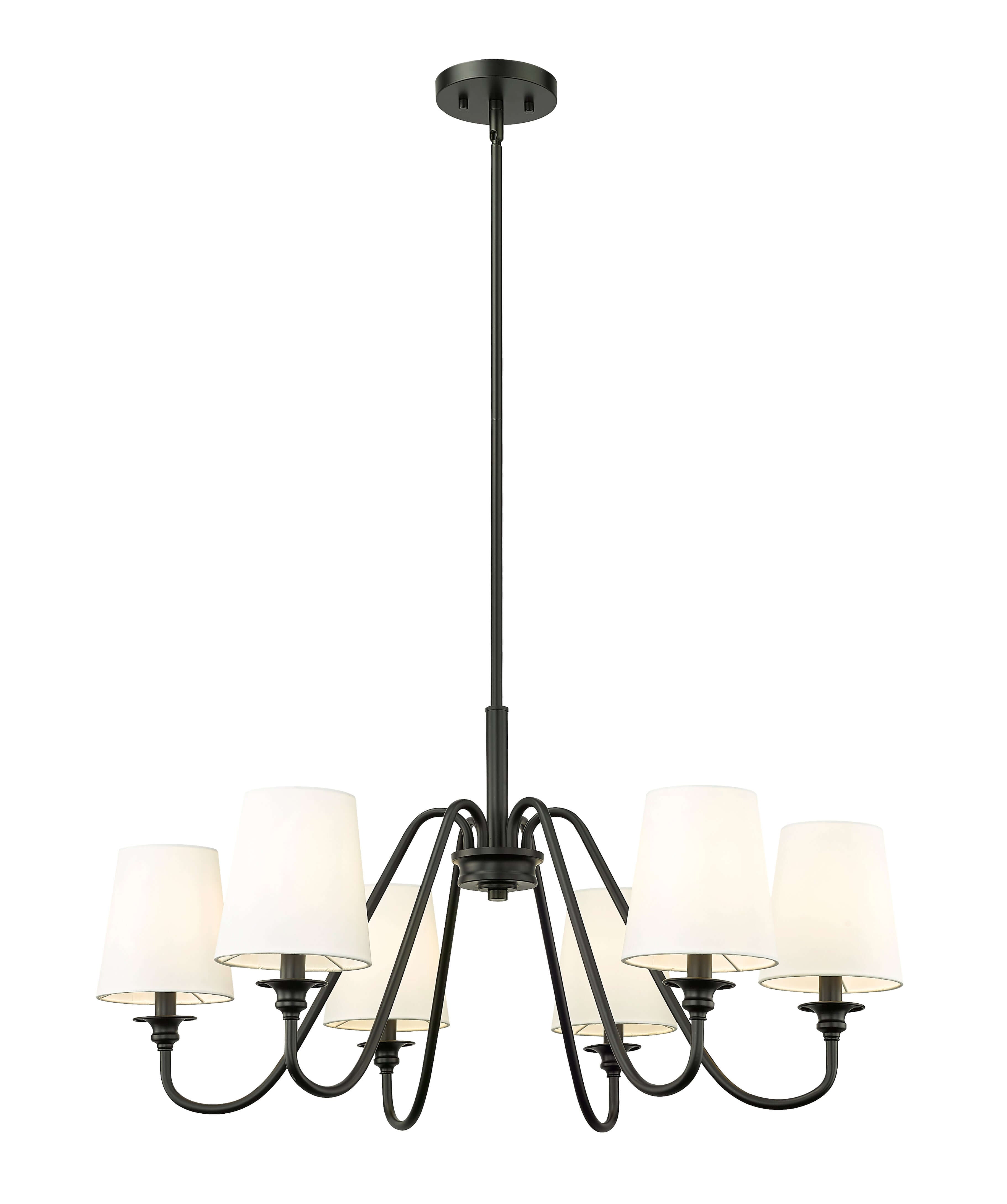Gianna 6 Light Chandelier Matte Black