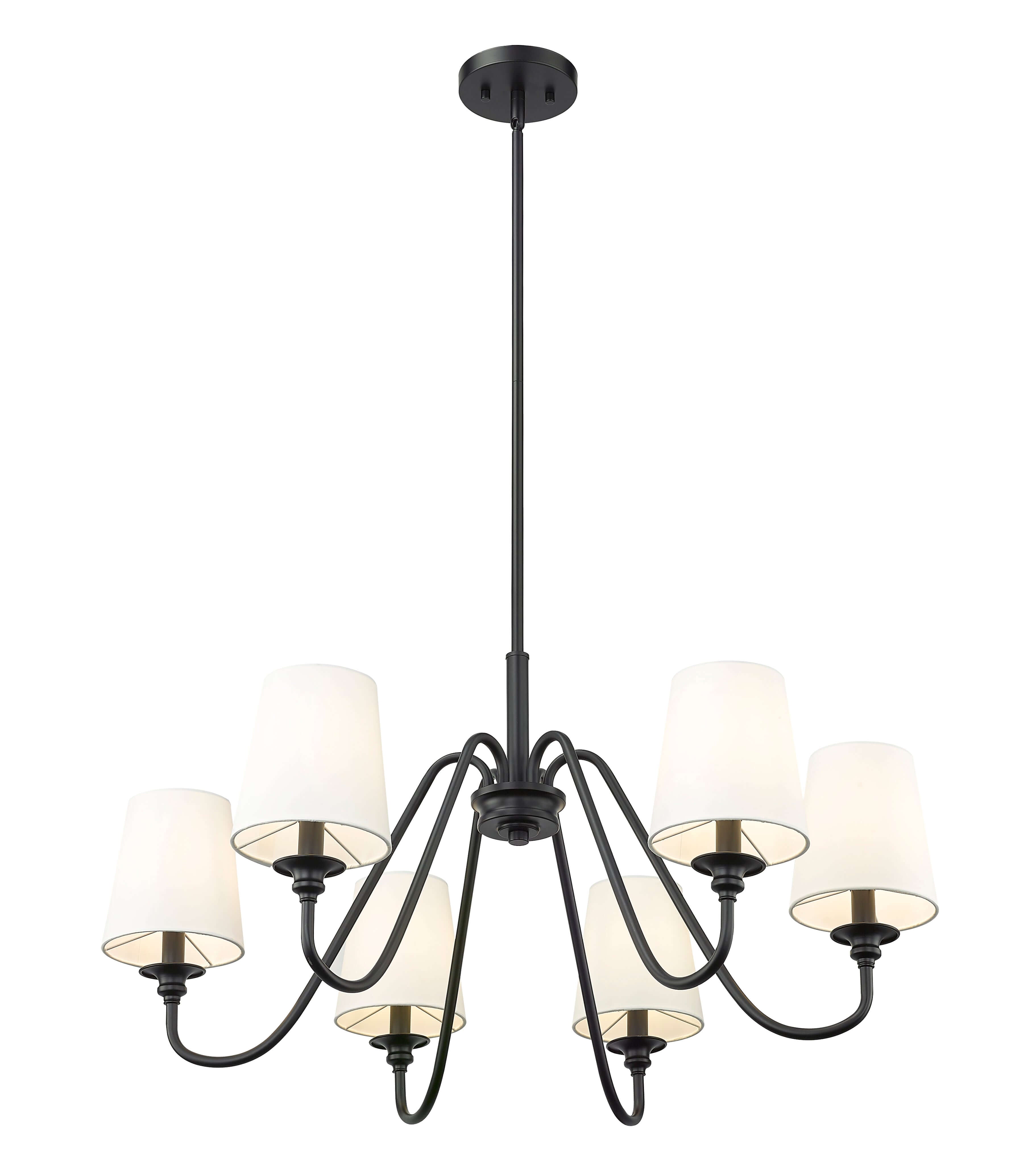 Gianna 6 Light Chandelier Matte Black