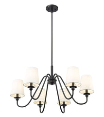 Gianna 6 Light Chandelier Matte Black