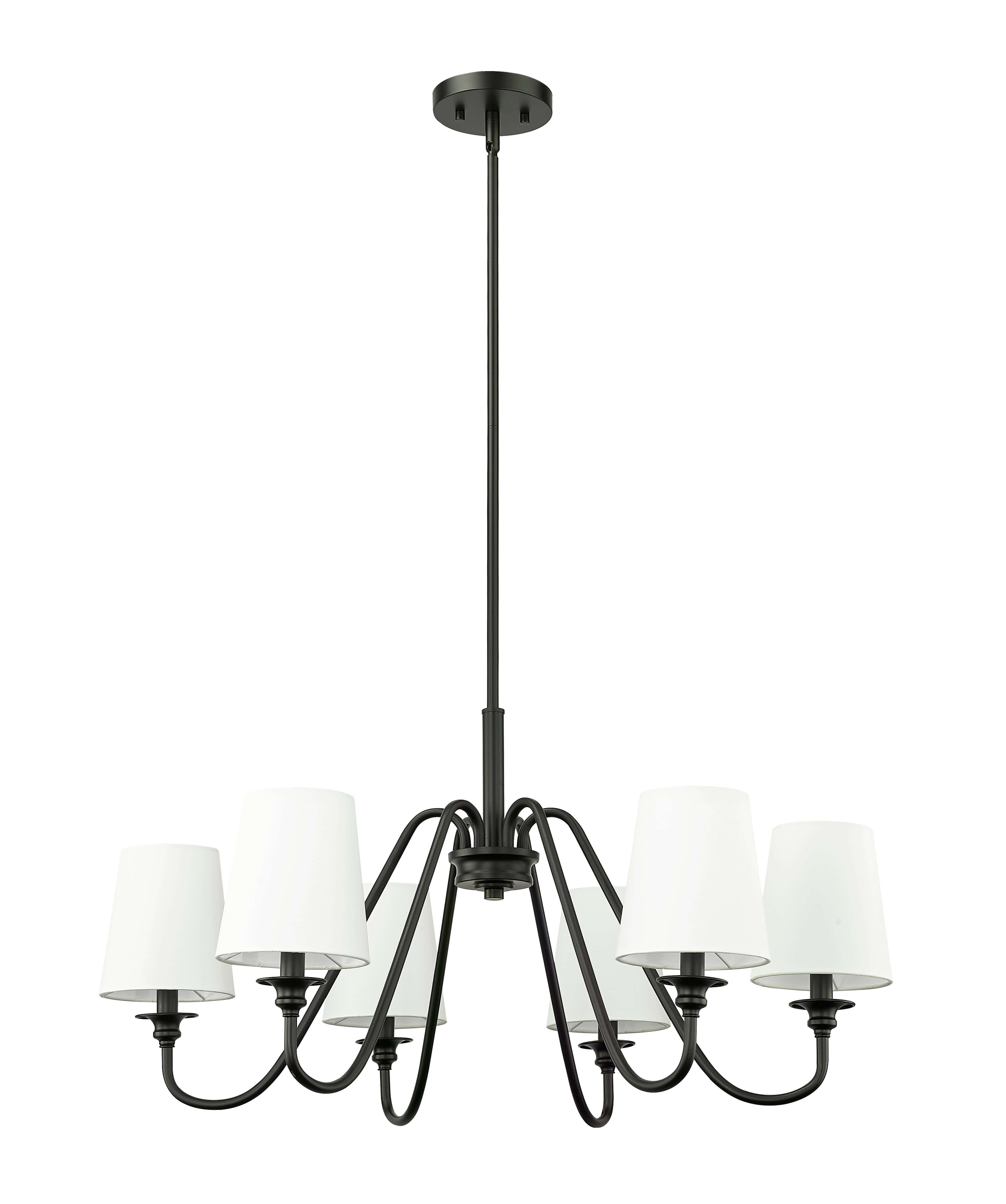 Gianna 6 Light Chandelier Matte Black