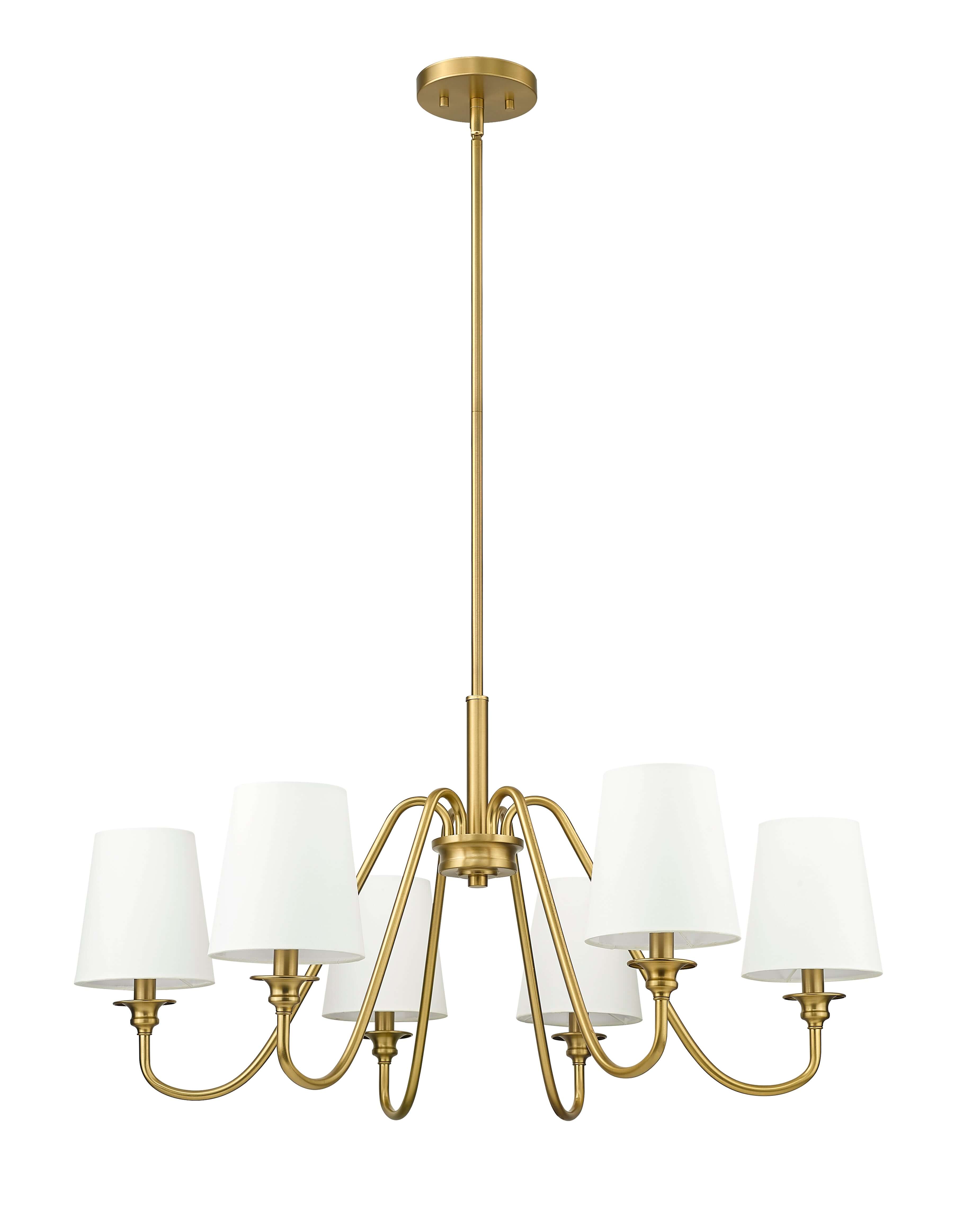 Gianna 6 Light Chandelier Modern Gold