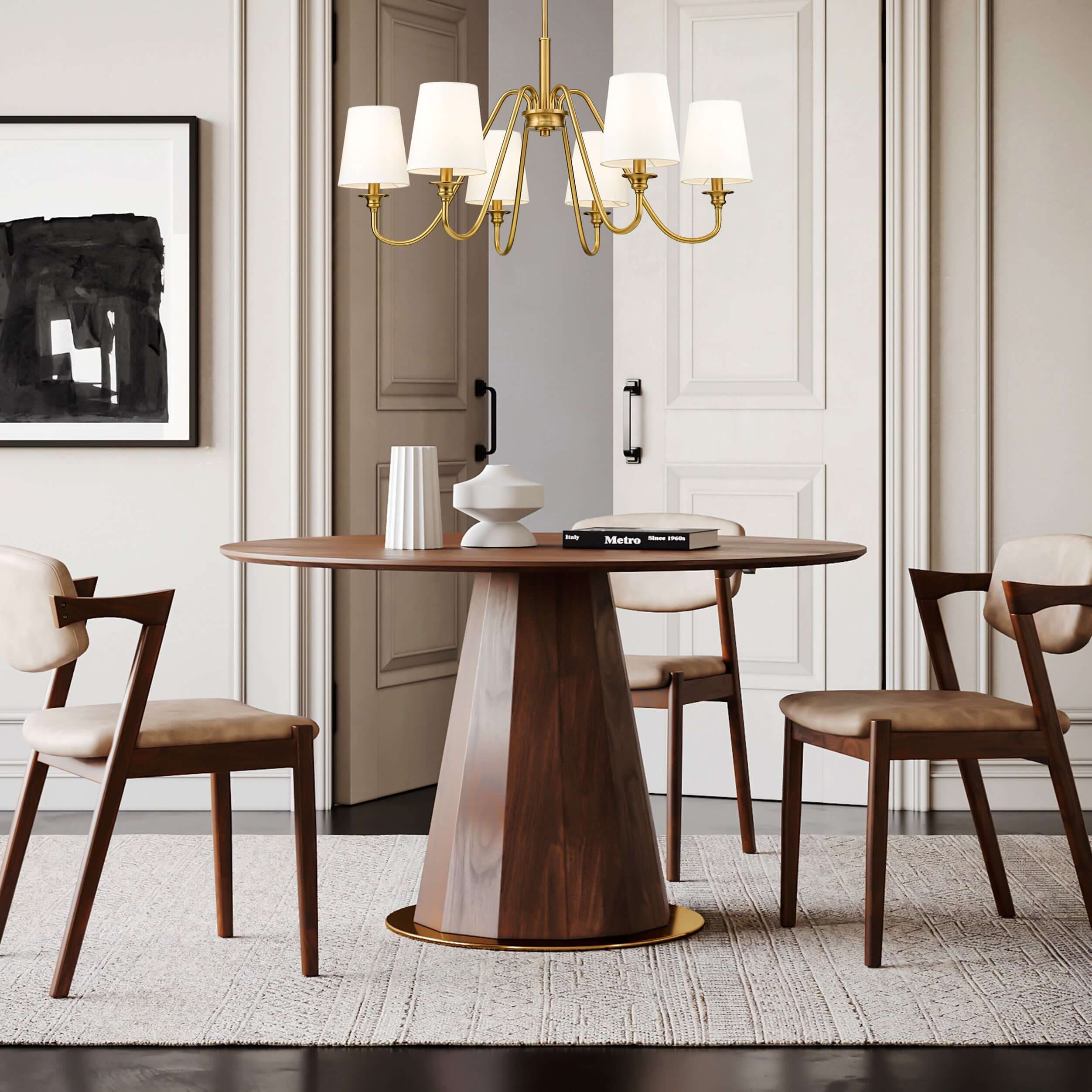Gianna 6 Light Chandelier Modern Gold