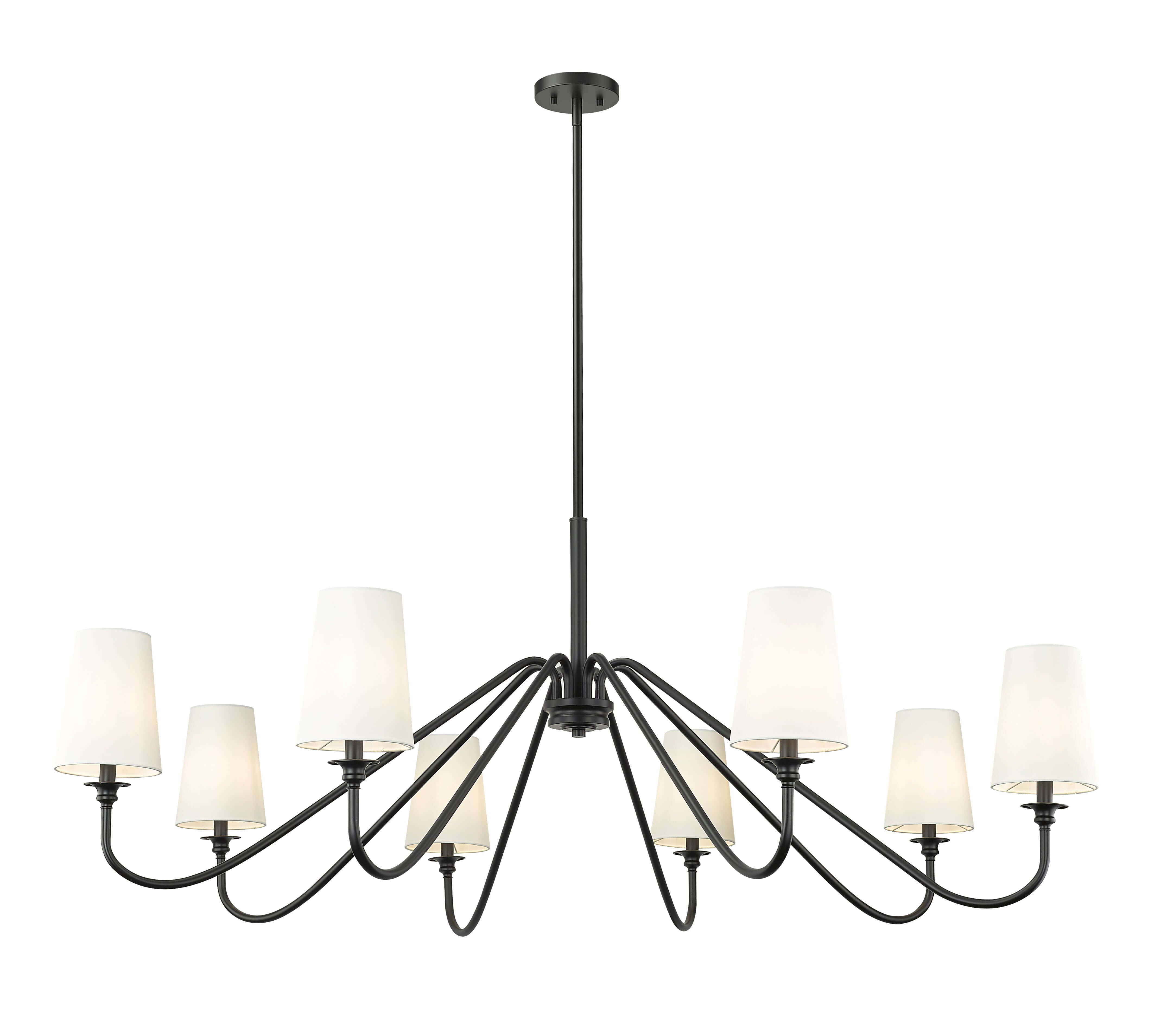 Gianna 8 Light Chandelier Matte Black