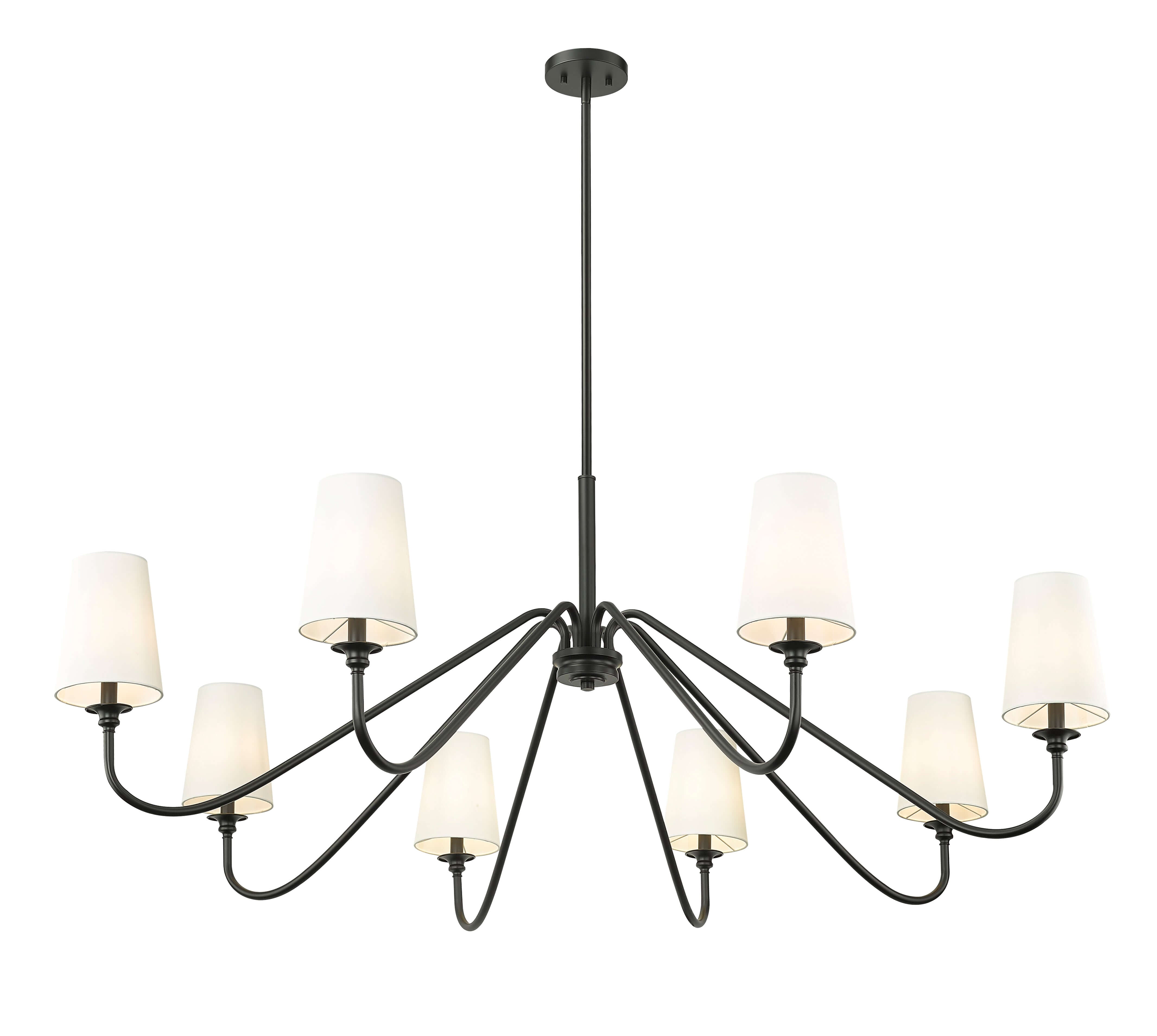 Gianna 8 Light Chandelier Matte Black