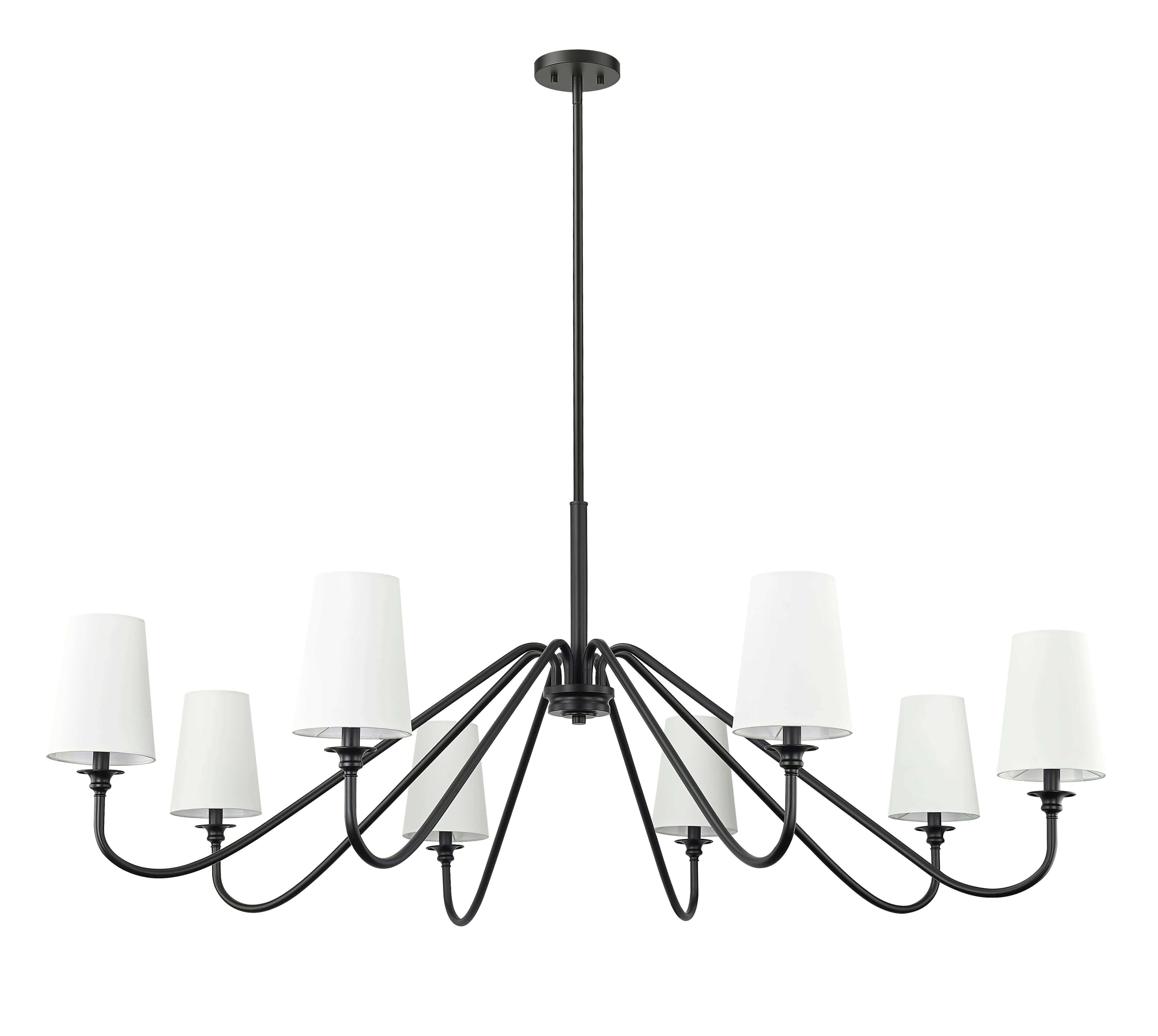 Gianna 8 Light Chandelier Matte Black