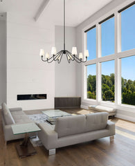 Gianna 8 Light Chandelier Matte Black