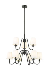 Gianna 9 Light Chandelier Matte Black