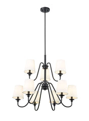Gianna 9 Light Chandelier Matte Black