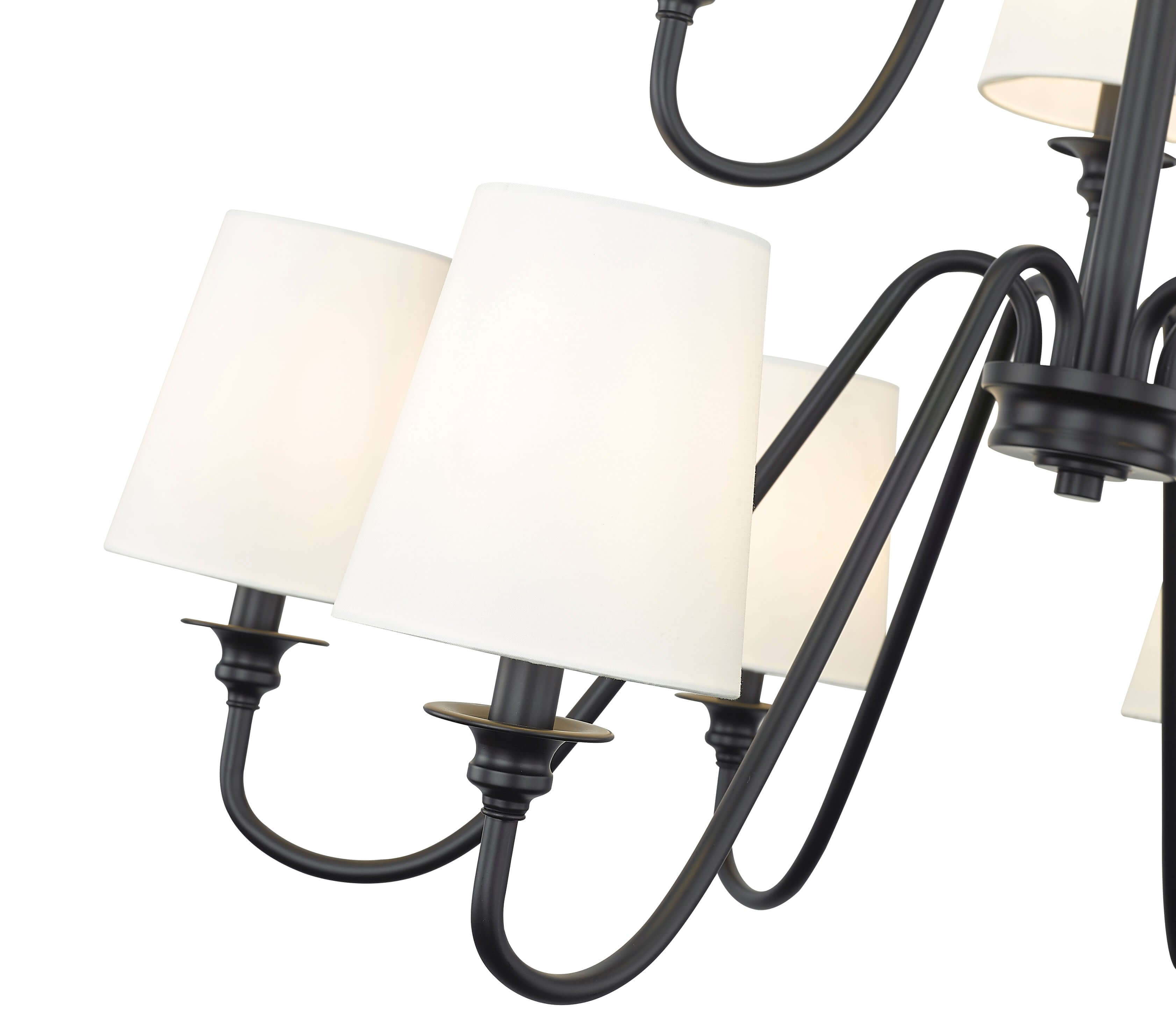 Gianna 9 Light Chandelier Matte Black
