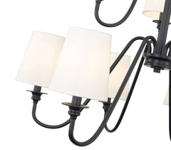 Gianna 9 Light Chandelier Matte Black