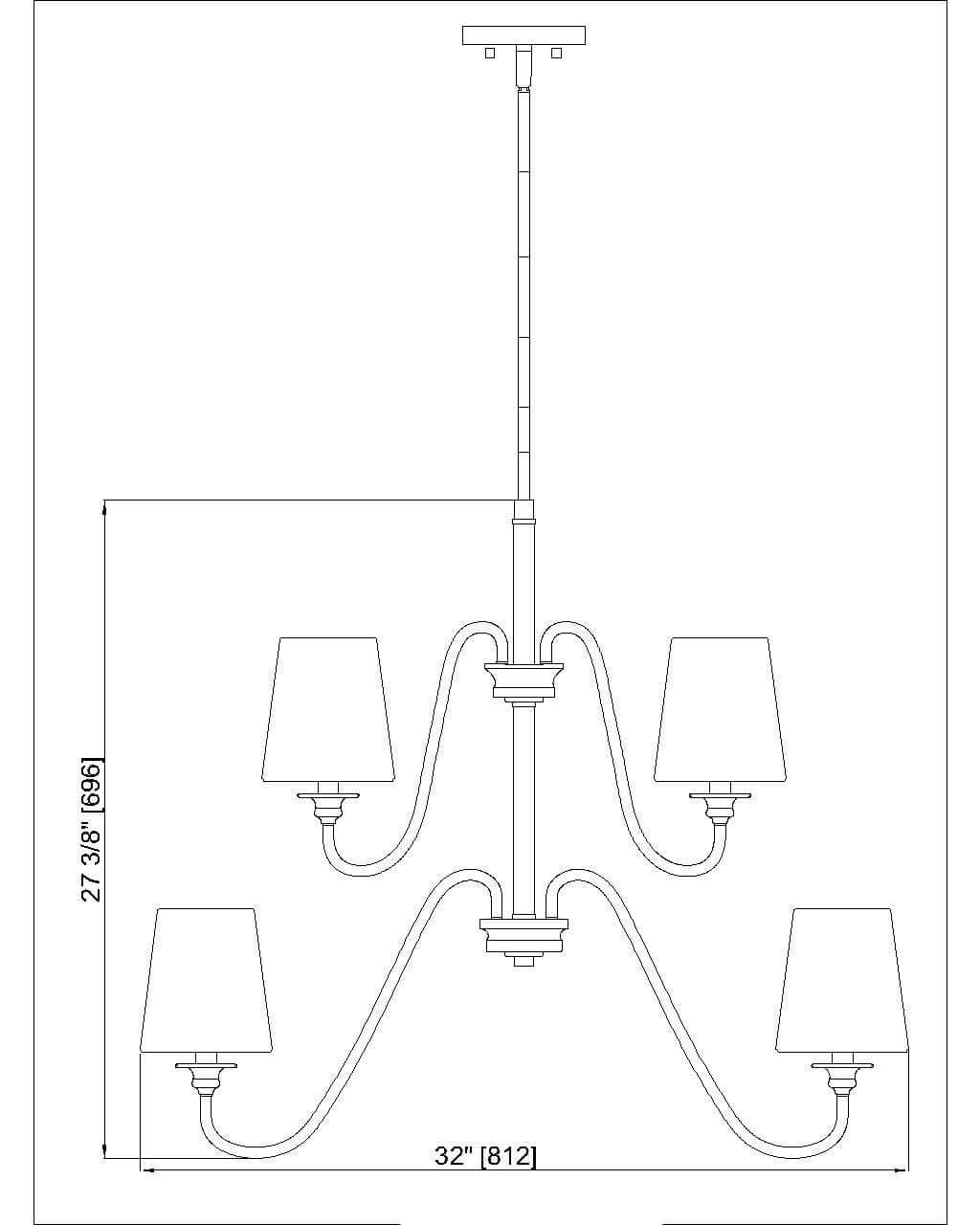 Gianna 9 Light Chandelier Modern Gold