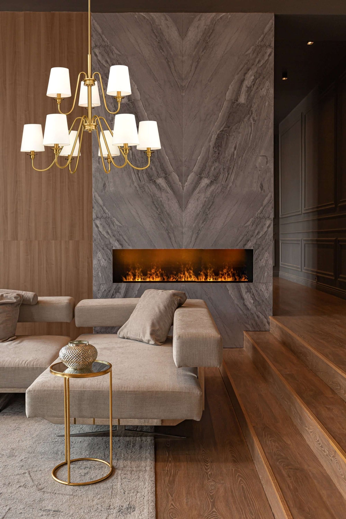 Gianna 9 Light Chandelier Modern Gold