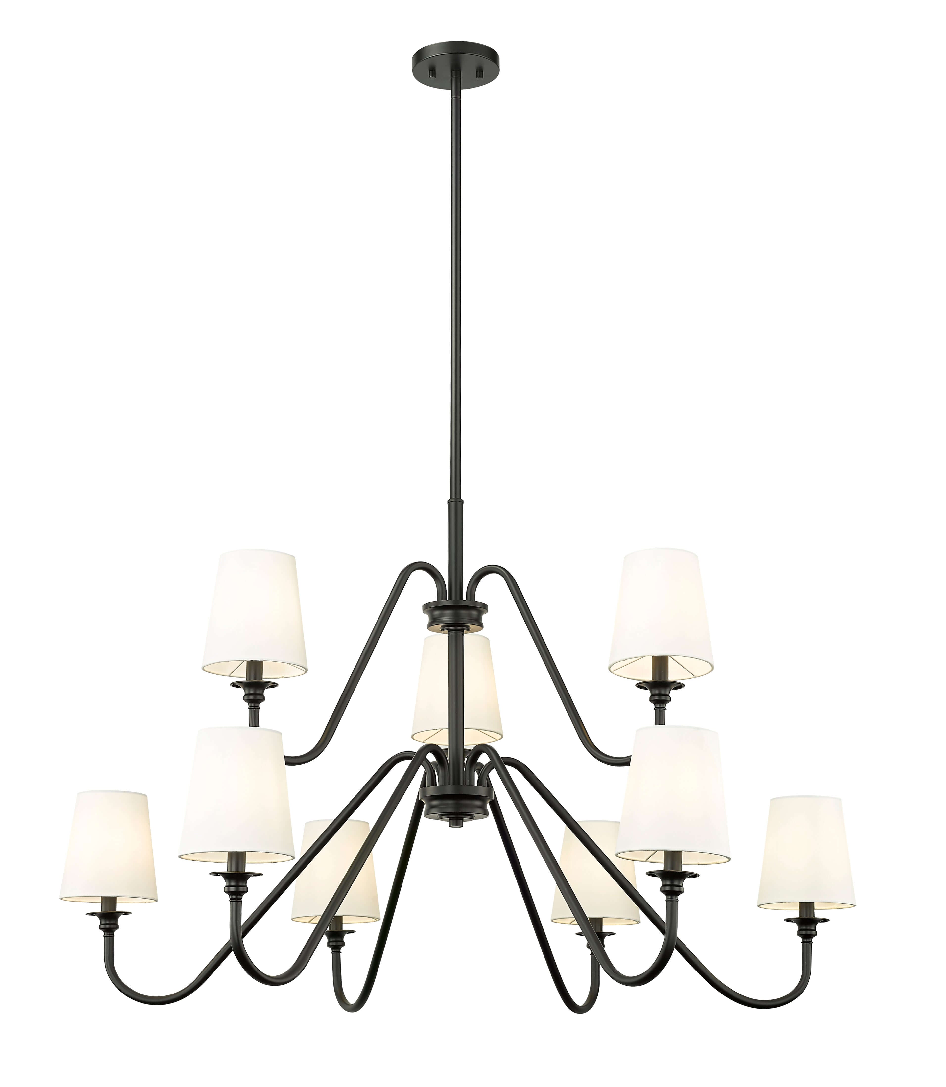 Gianna 9 Light Chandelier Matte Black