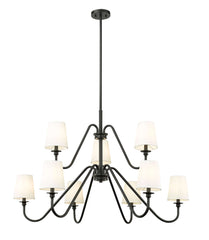 Gianna 9 Light Chandelier Matte Black