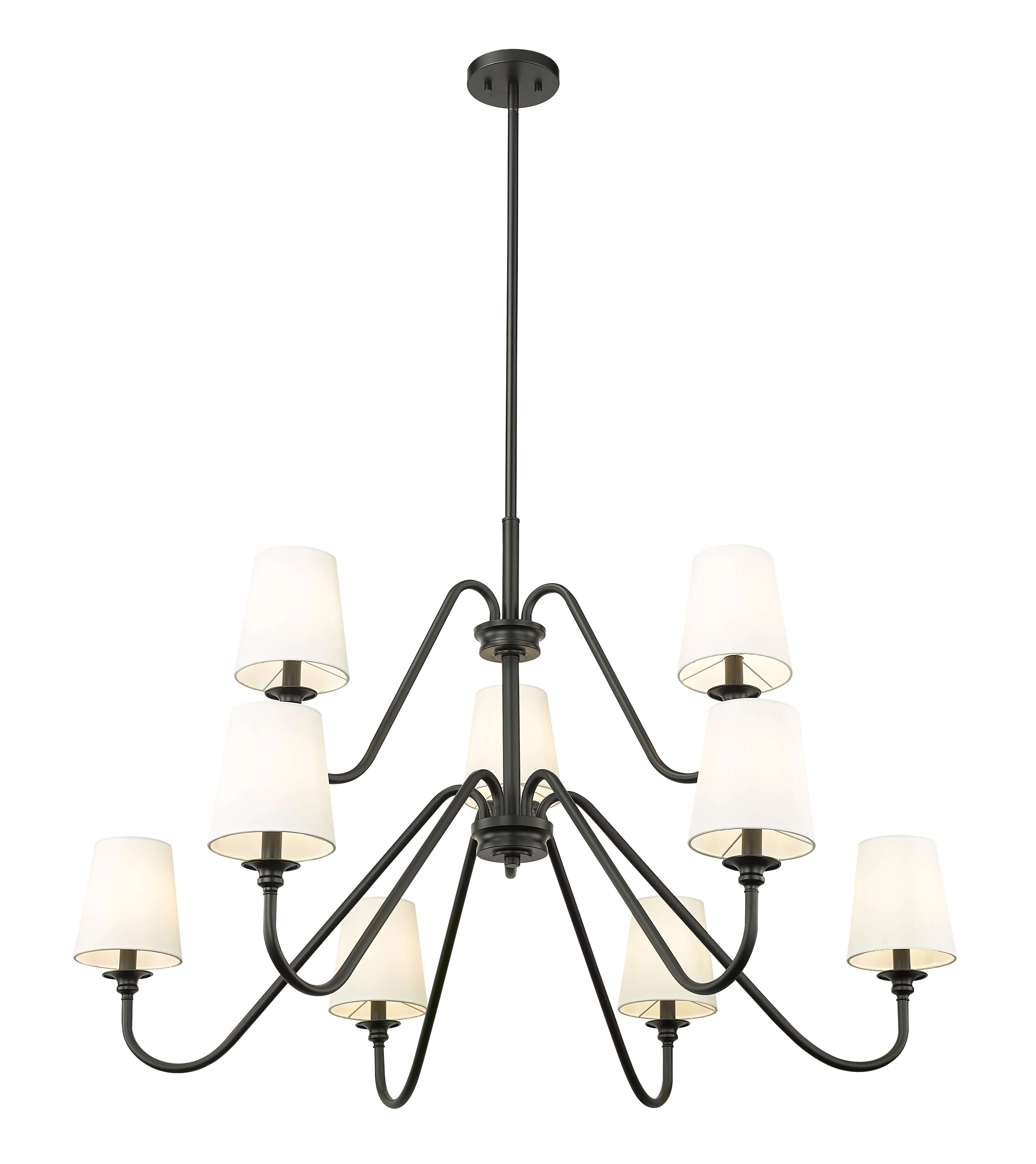 Gianna 9 Light Chandelier Matte Black