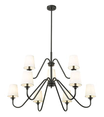 Gianna 9 Light Chandelier Matte Black