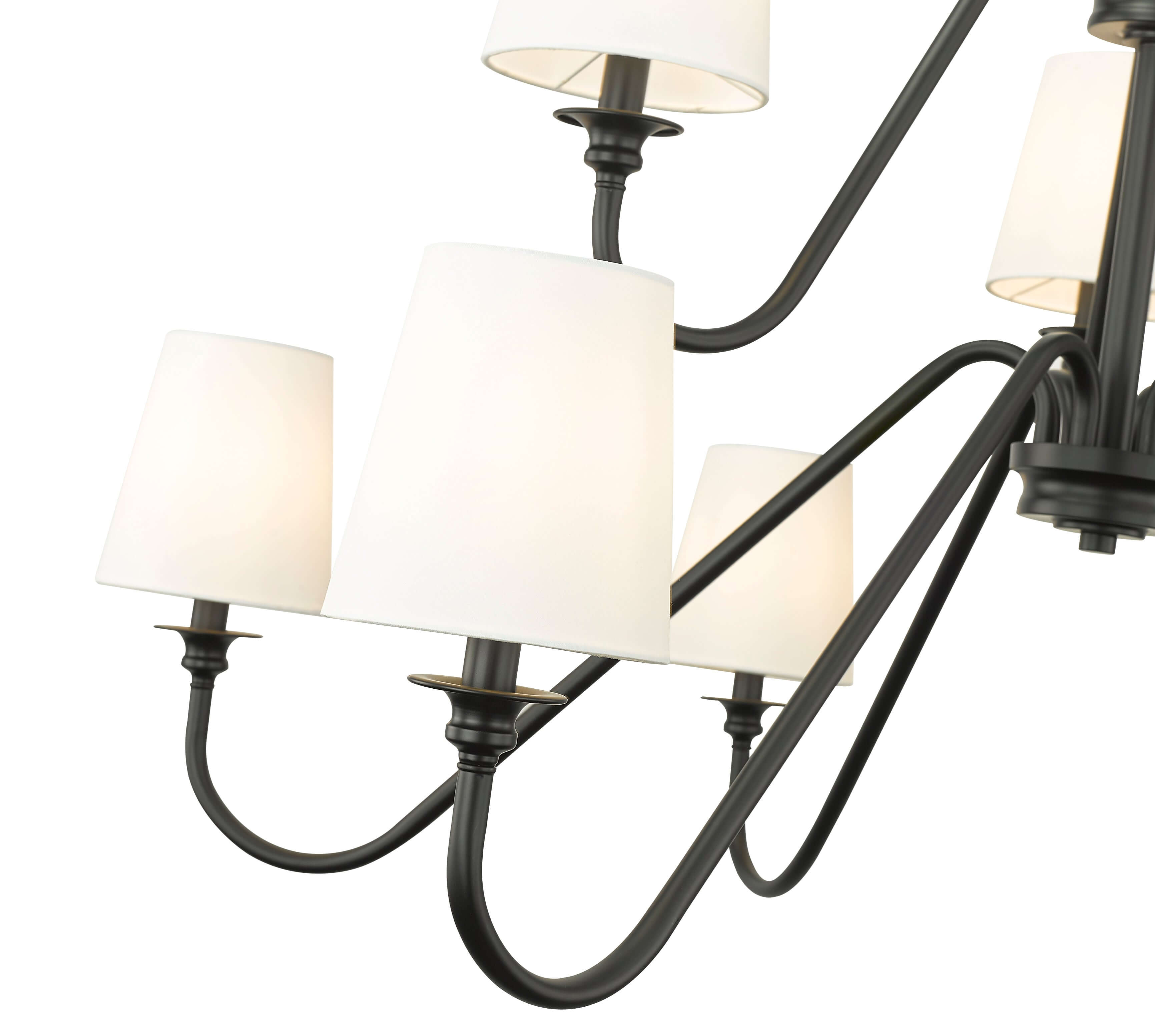Gianna 9 Light Chandelier Matte Black