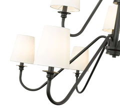 Gianna 9 Light Chandelier Matte Black