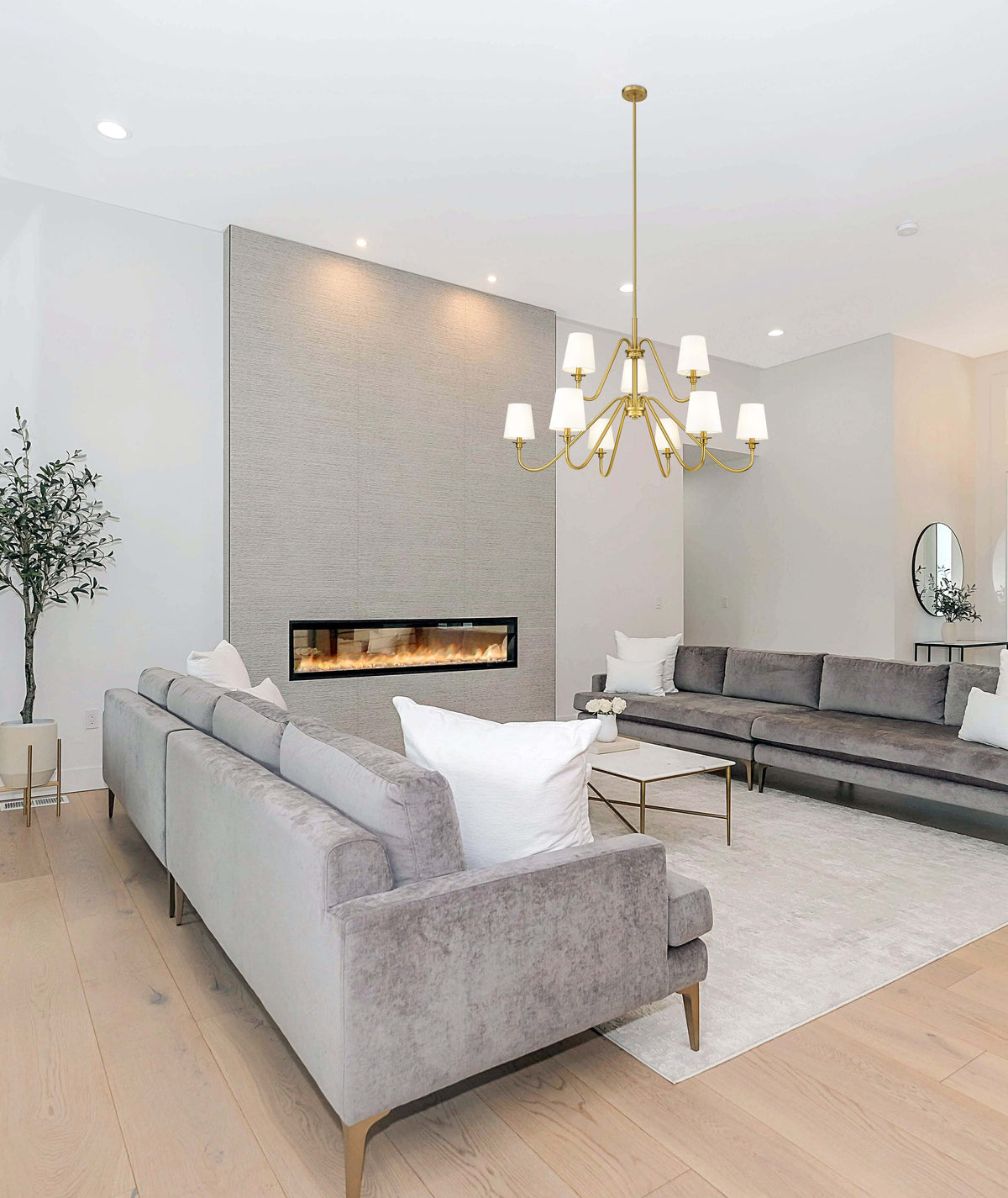 Gianna 9 Light Chandelier Modern Gold