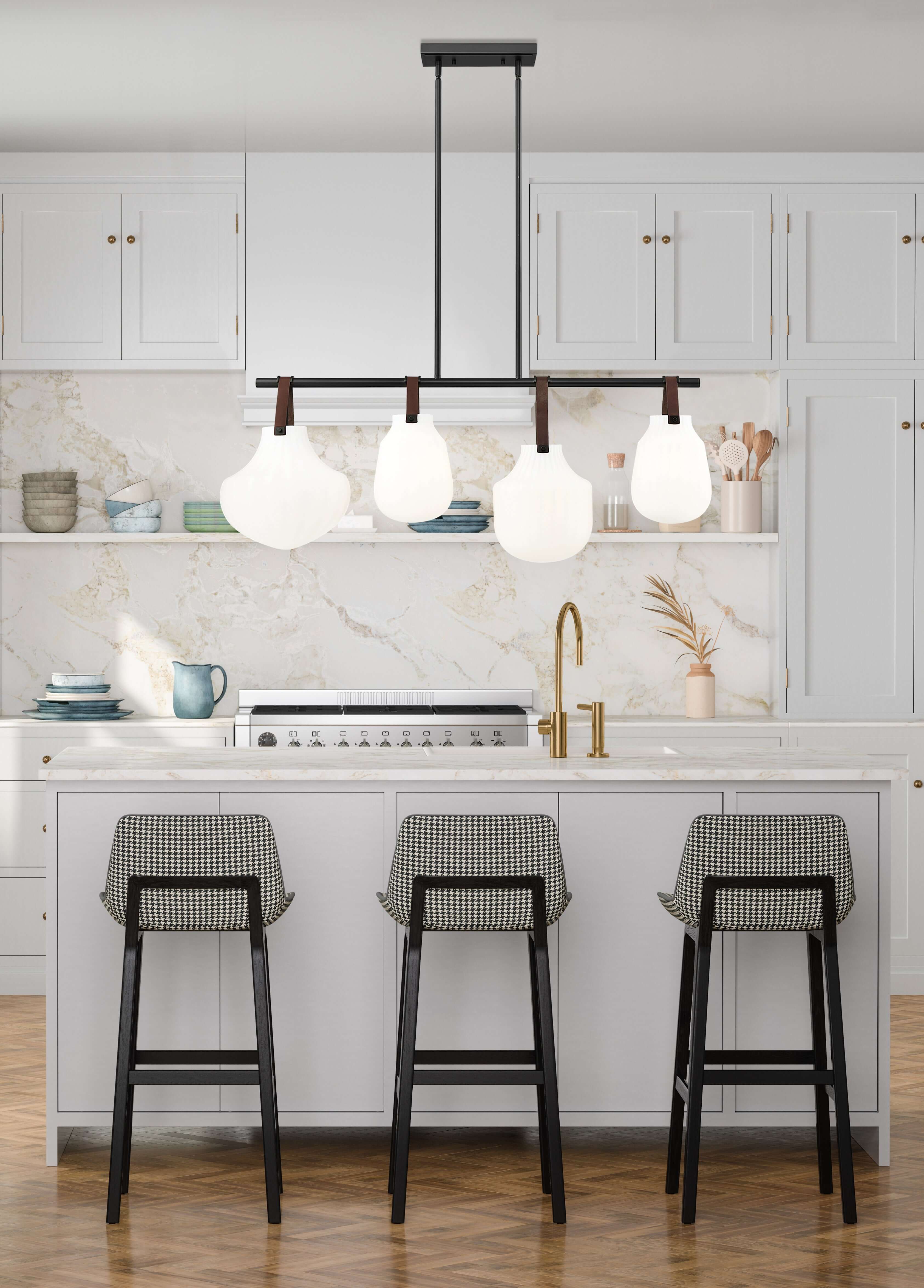 Newbury 4 Light Pendant Matte Black