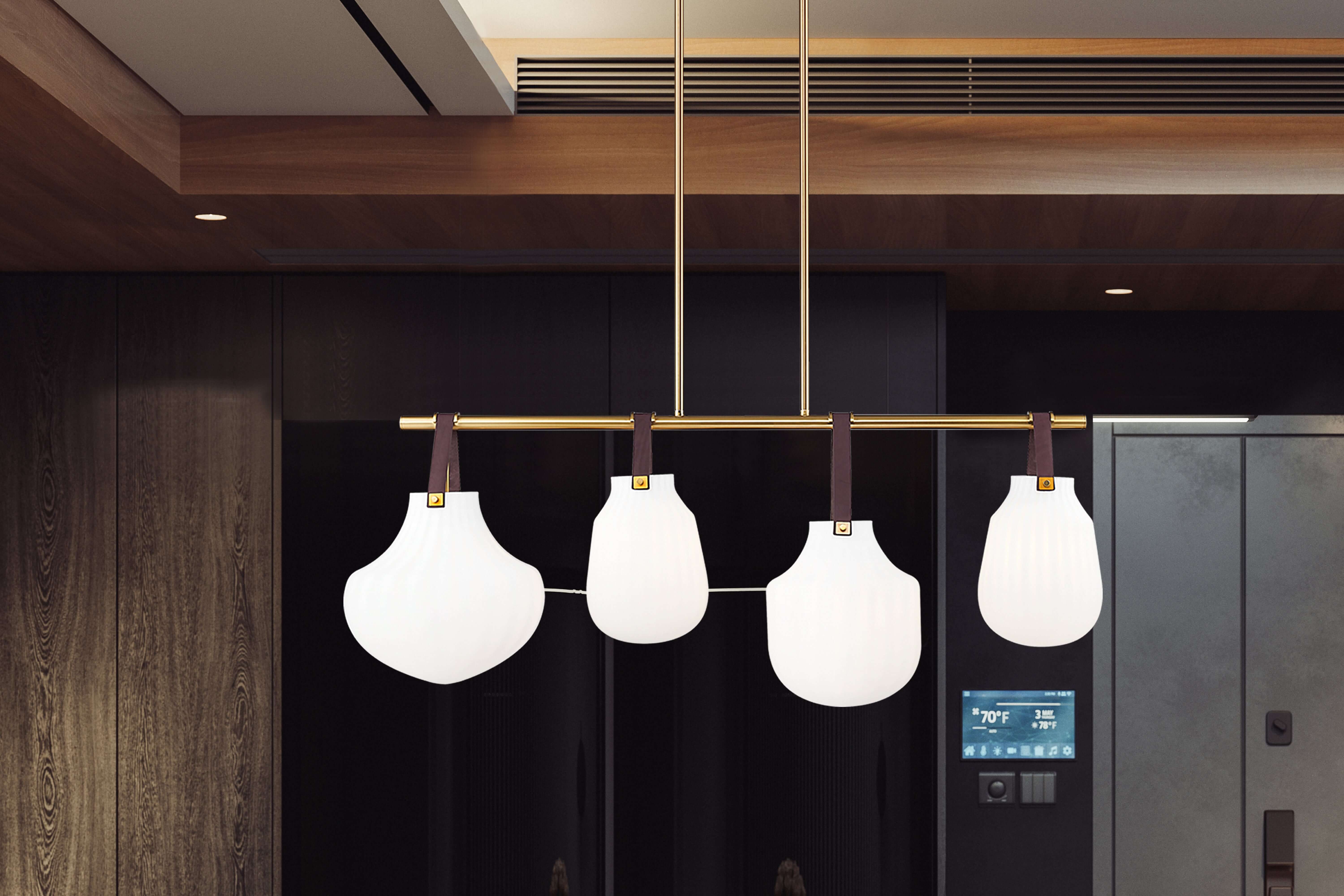 Newbury 4 Light Pendant Modern Gold