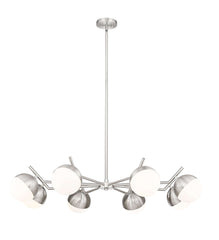Realm Sphere 8 Light Chandelier Brushed Nickel