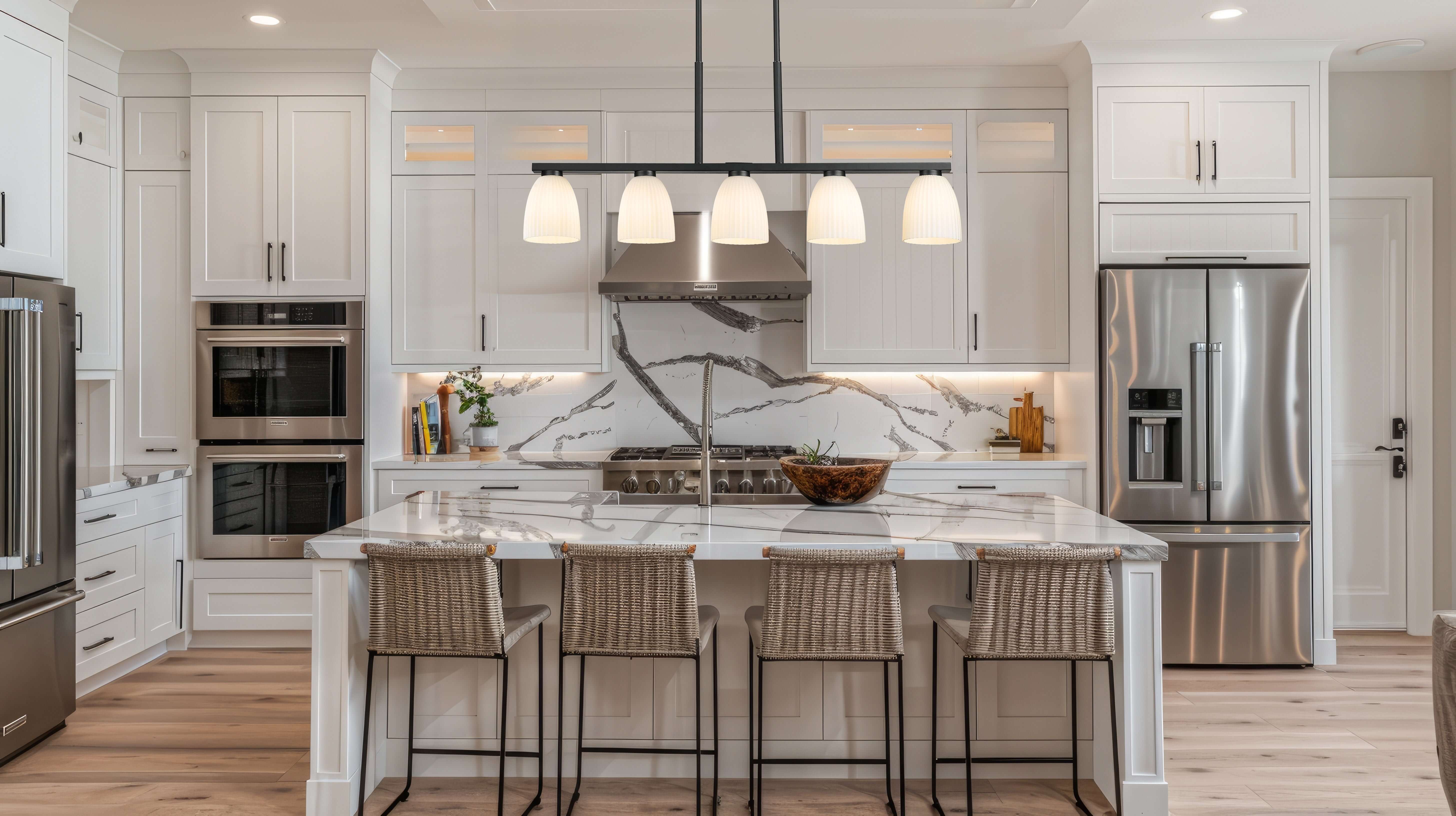 Naya 5 Light Linear Chandelier Matte Black