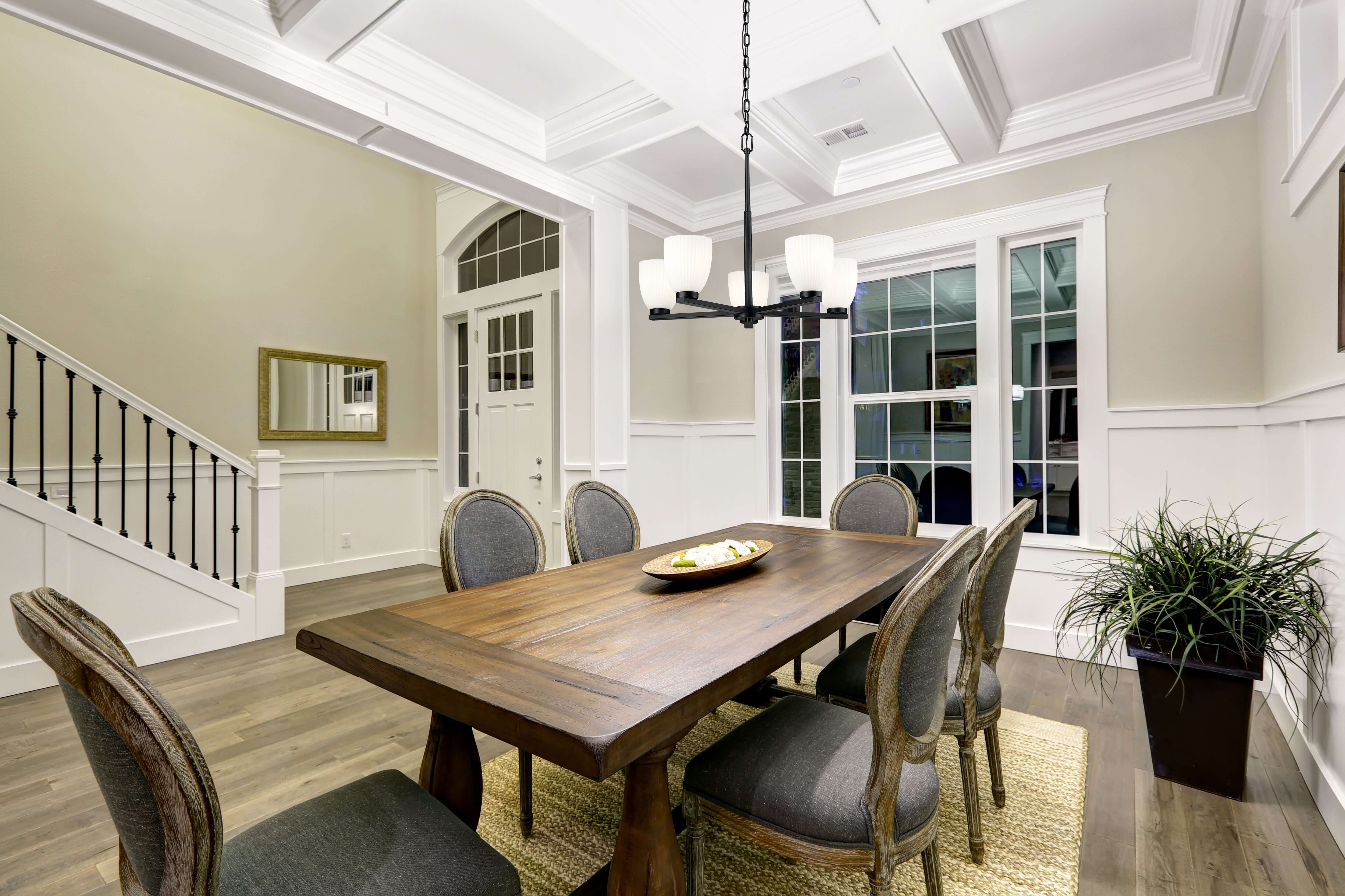 Naya 5 Light Chandelier Matte Black