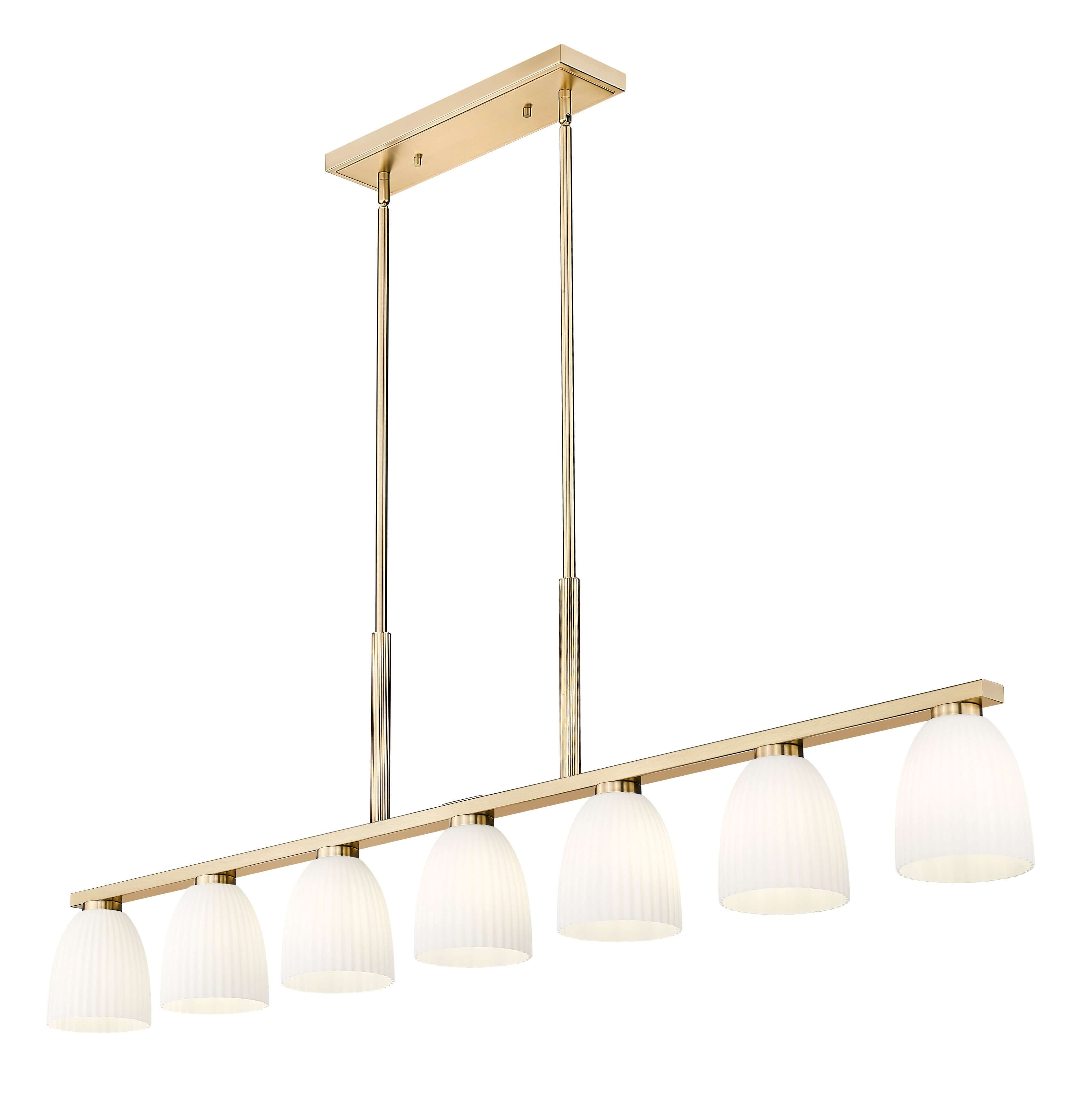 Naya 7 Light Linear Chandelier Modern Gold
