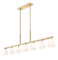 Naya 7 Light Linear Chandelier Modern Gold