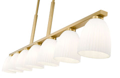 Naya 7 Light Linear Chandelier Modern Gold