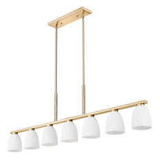 Naya 7 Light Linear Chandelier Modern Gold