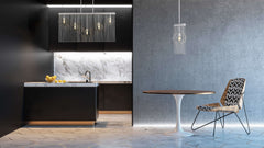 Contour 5 Light Linear Chandelier White