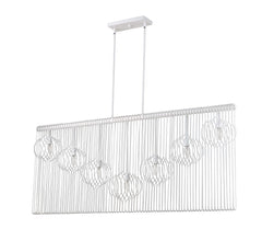 Contour 7 Light Linear Chandelier White