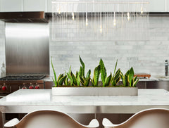 Contour 7 Light Linear Chandelier White